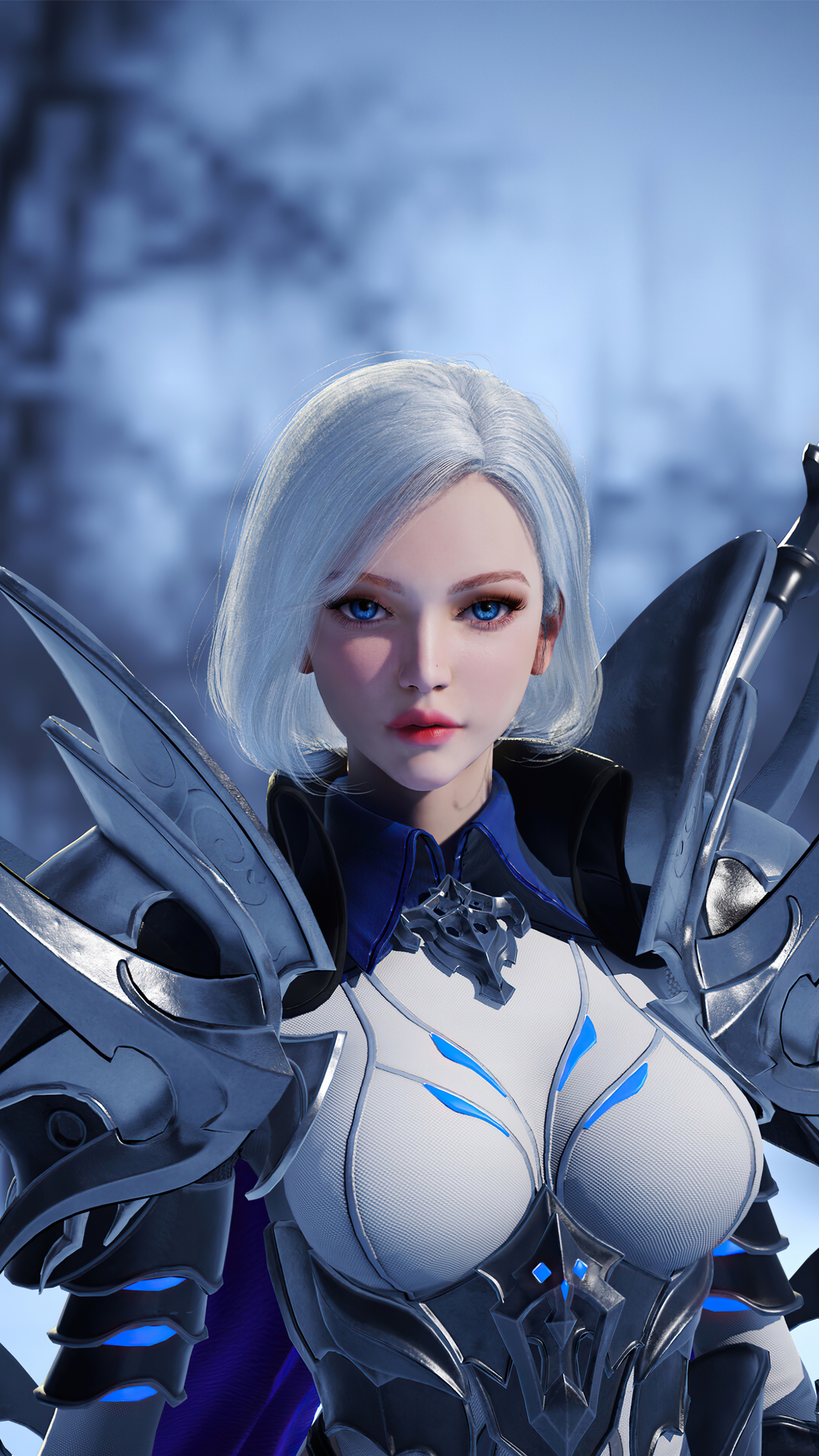 Artwork of a female warrior in armor HD Phone Wallpaper