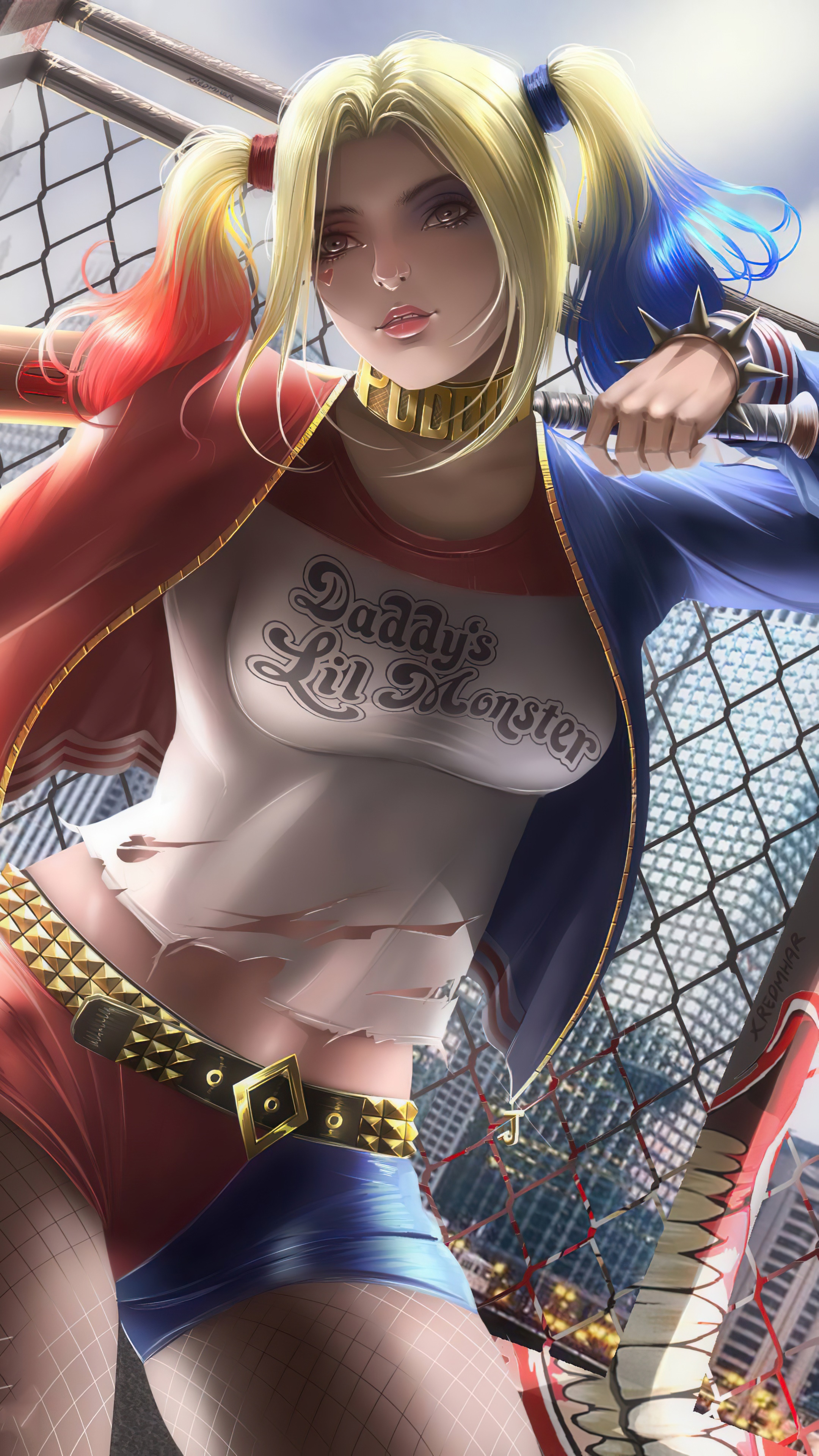 Harley Quinn artwork HD Phone Wallpaper
