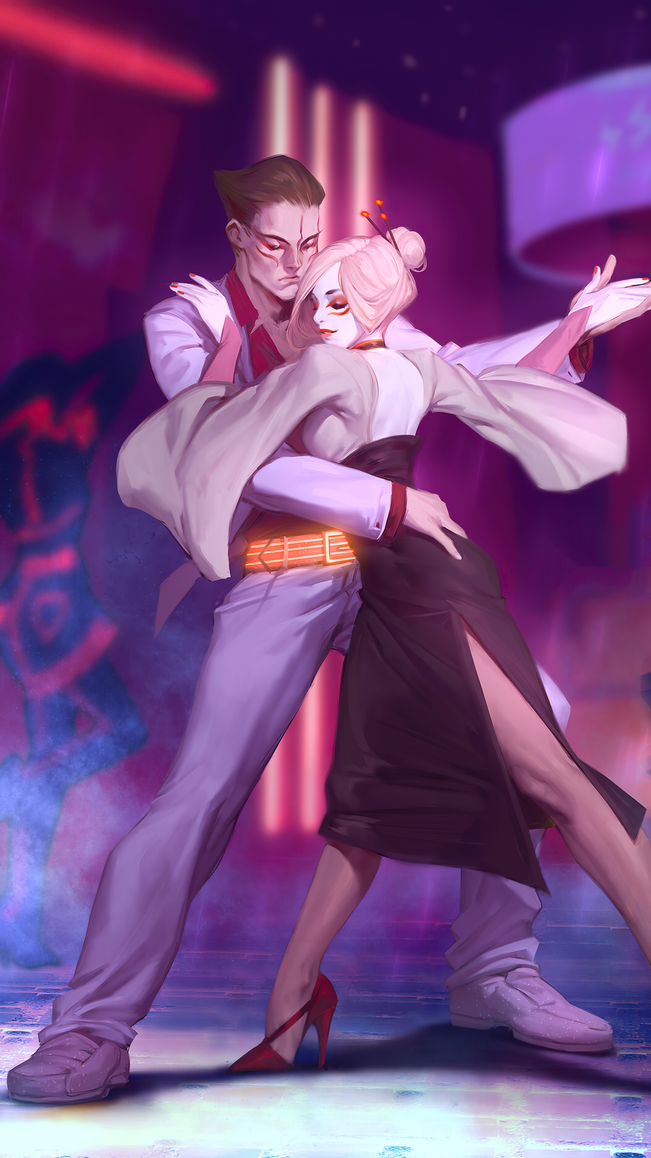 Couple dancing in a club HD Phone Wallpaper