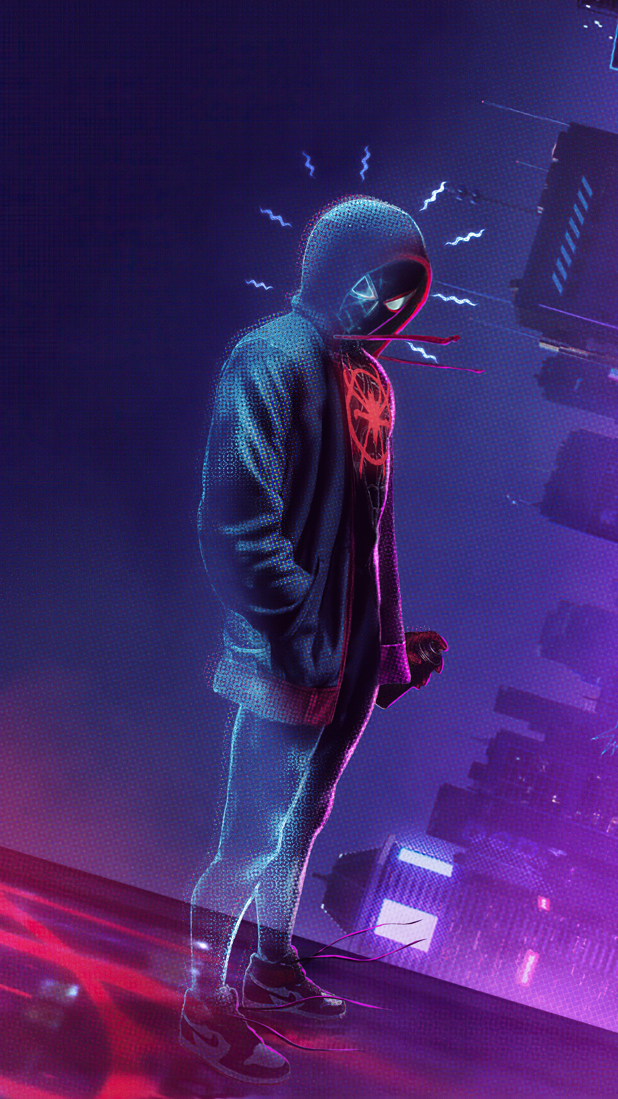 Spider-Man Miles Morales from Marvel HD Phone Wallpaper