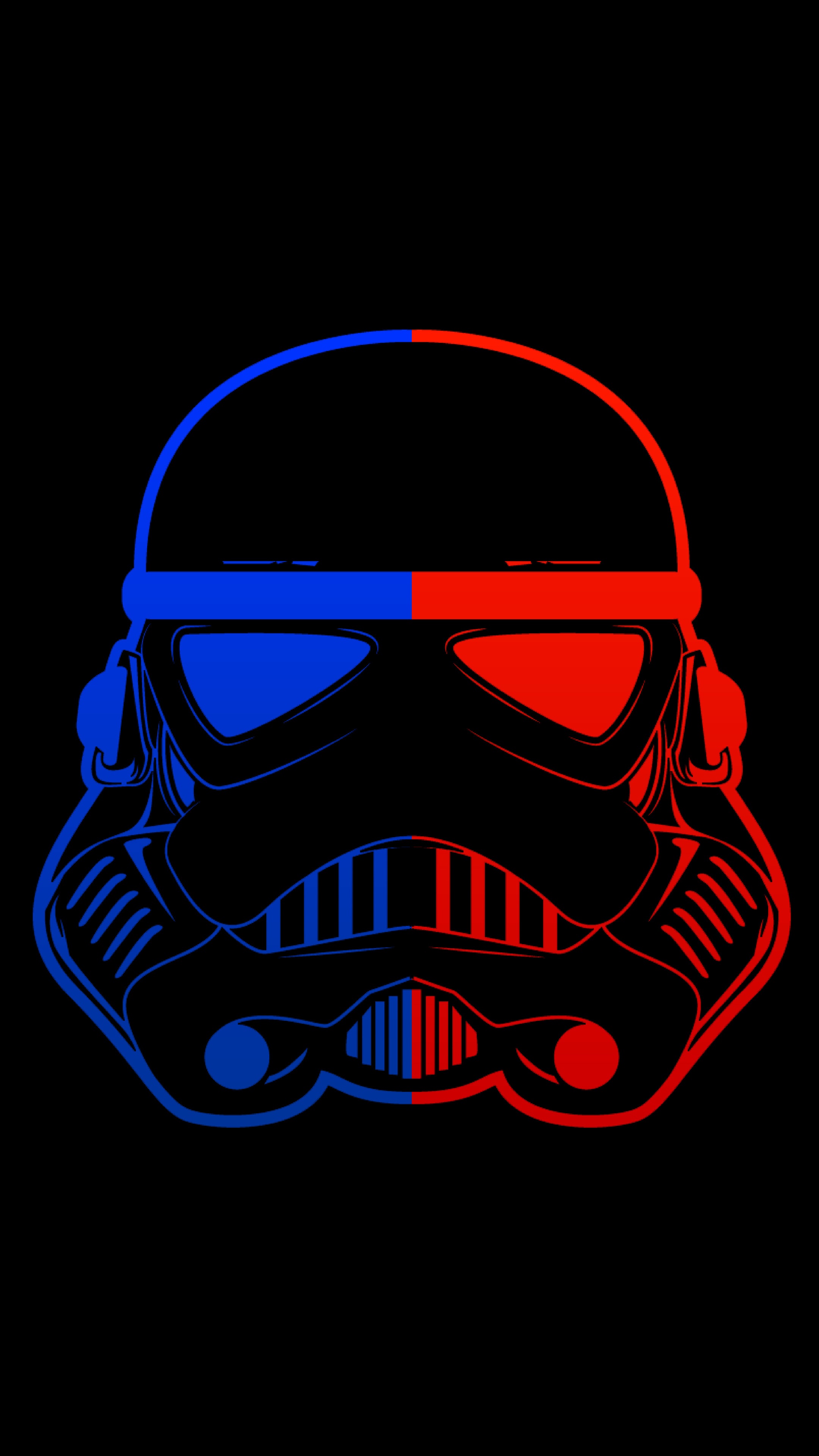 Stormtrooper helmet from Star Wars, minimalist design HD Phone Wallpaper