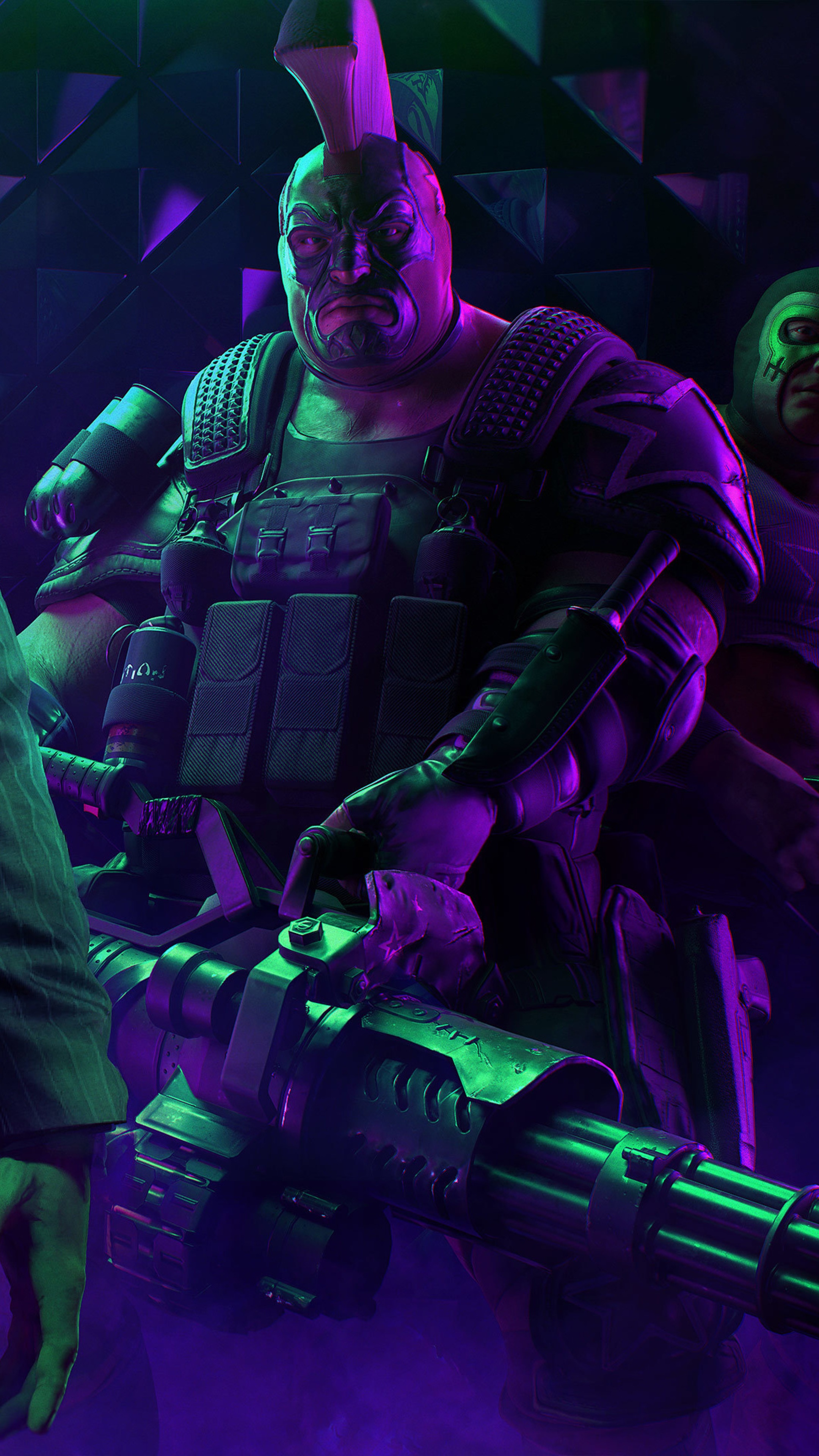 Saints Row The Third character with minigun HD Phone Wallpaper
