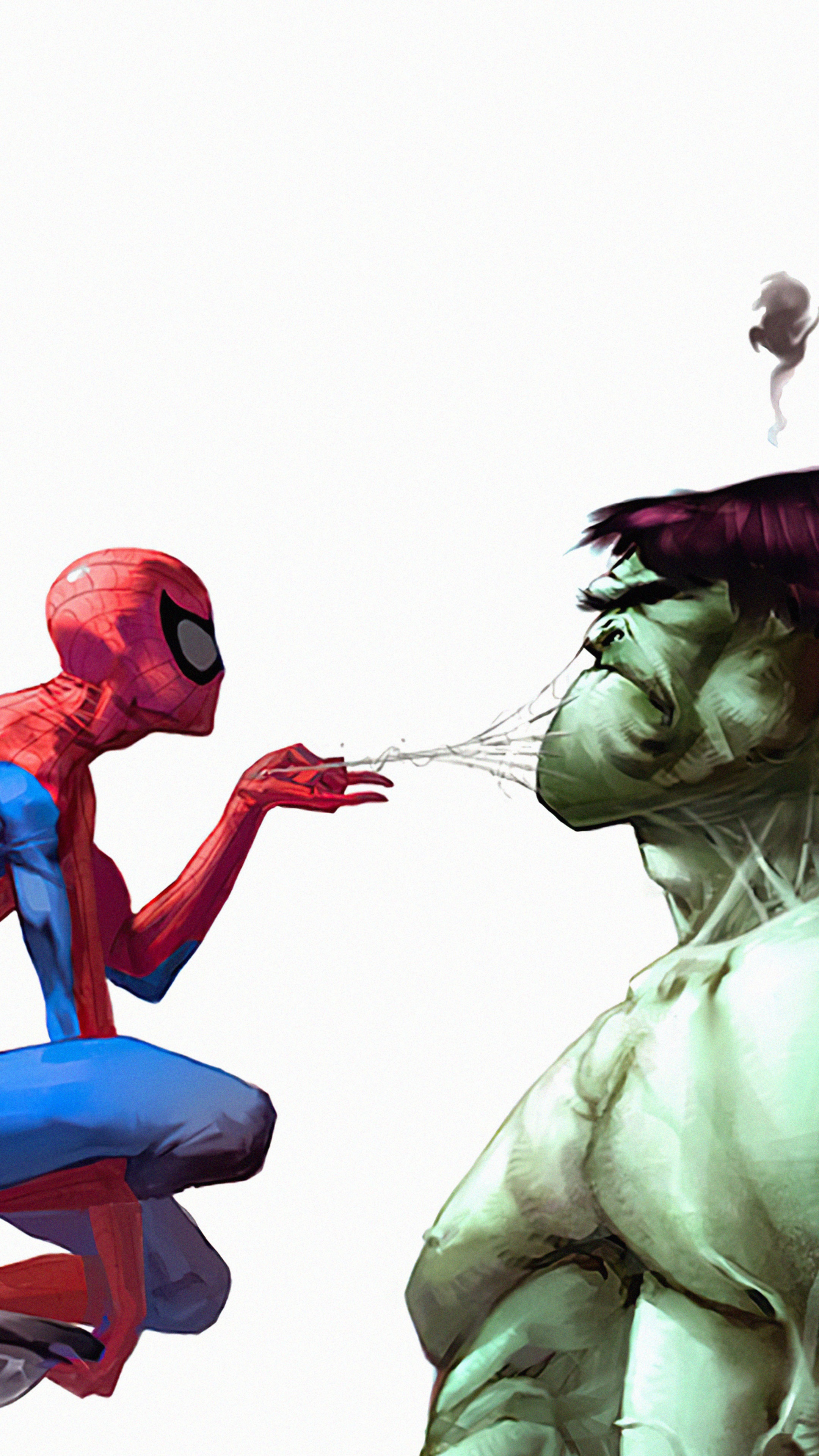 Spider-Man and Hulk 4K HD Phone Wallpaper