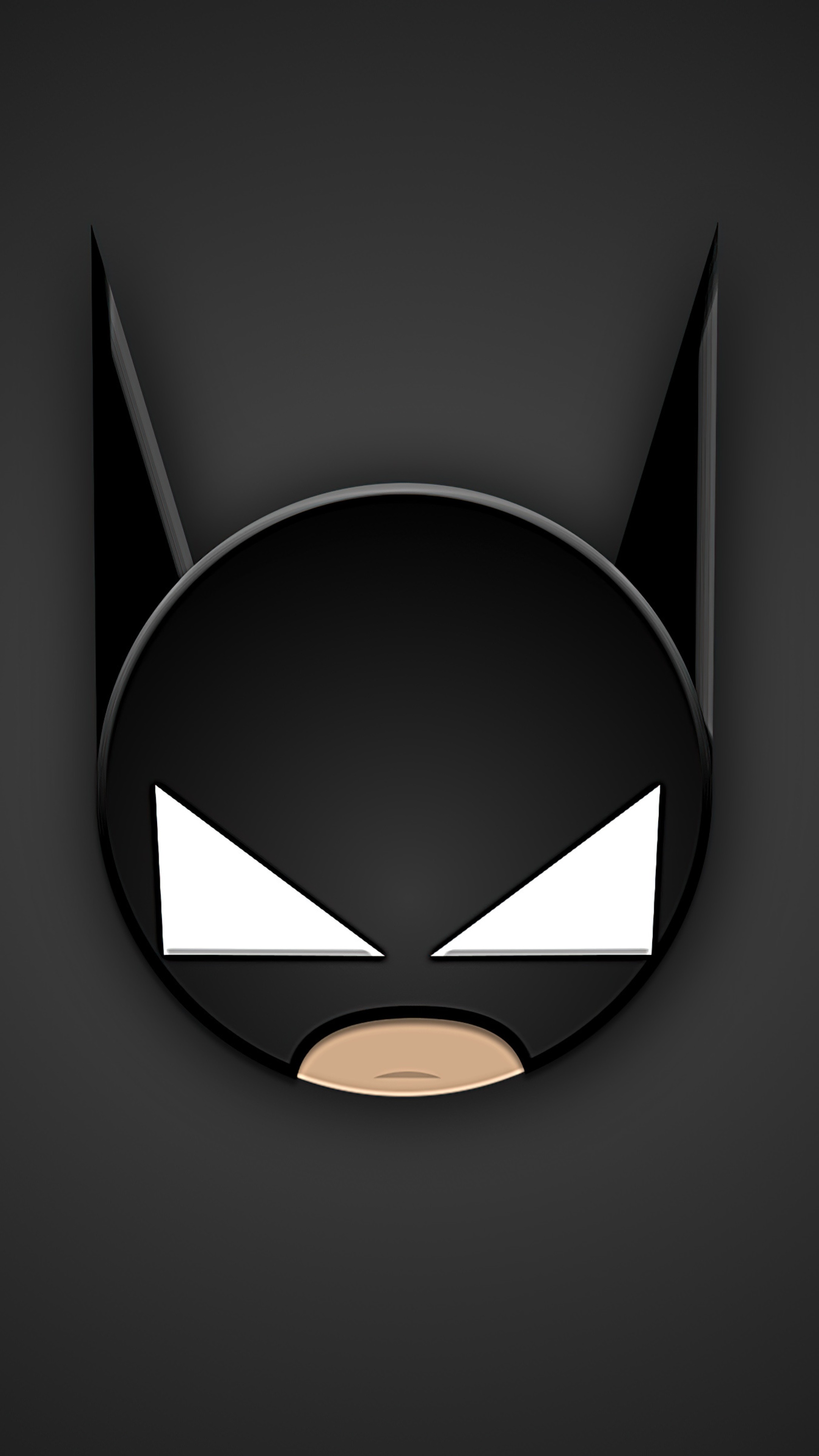 Minimalist Batman Mask Artwork HD Phone Wallpaper