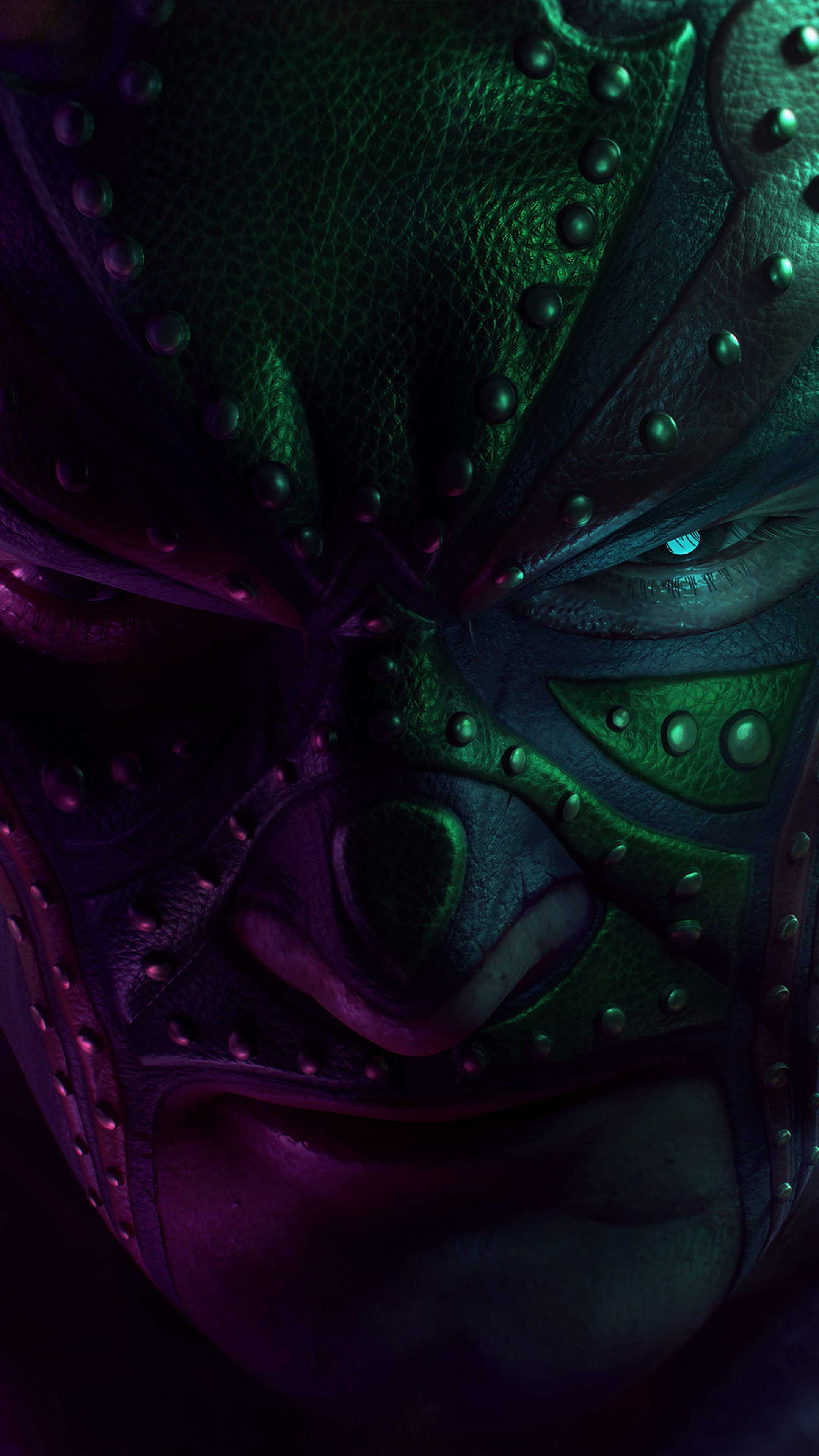 Close-up of a character's mask from Saints Row The Third HD Phone Wallpaper