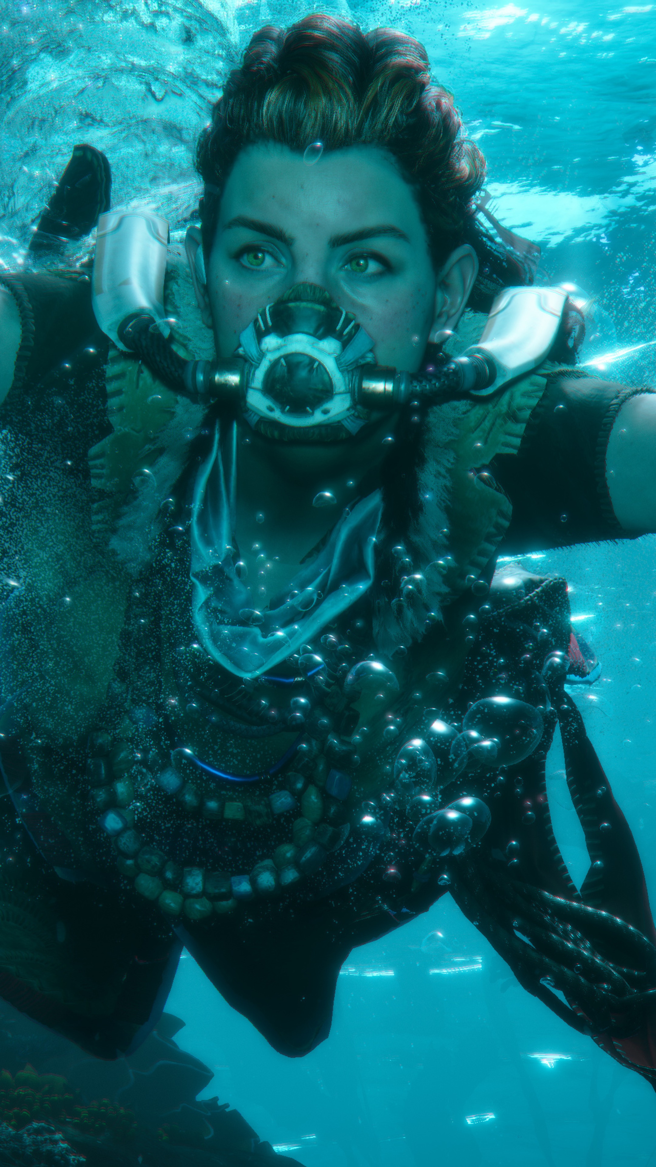 Aloy from Horizon Forbidden West underwater HD Phone Wallpaper