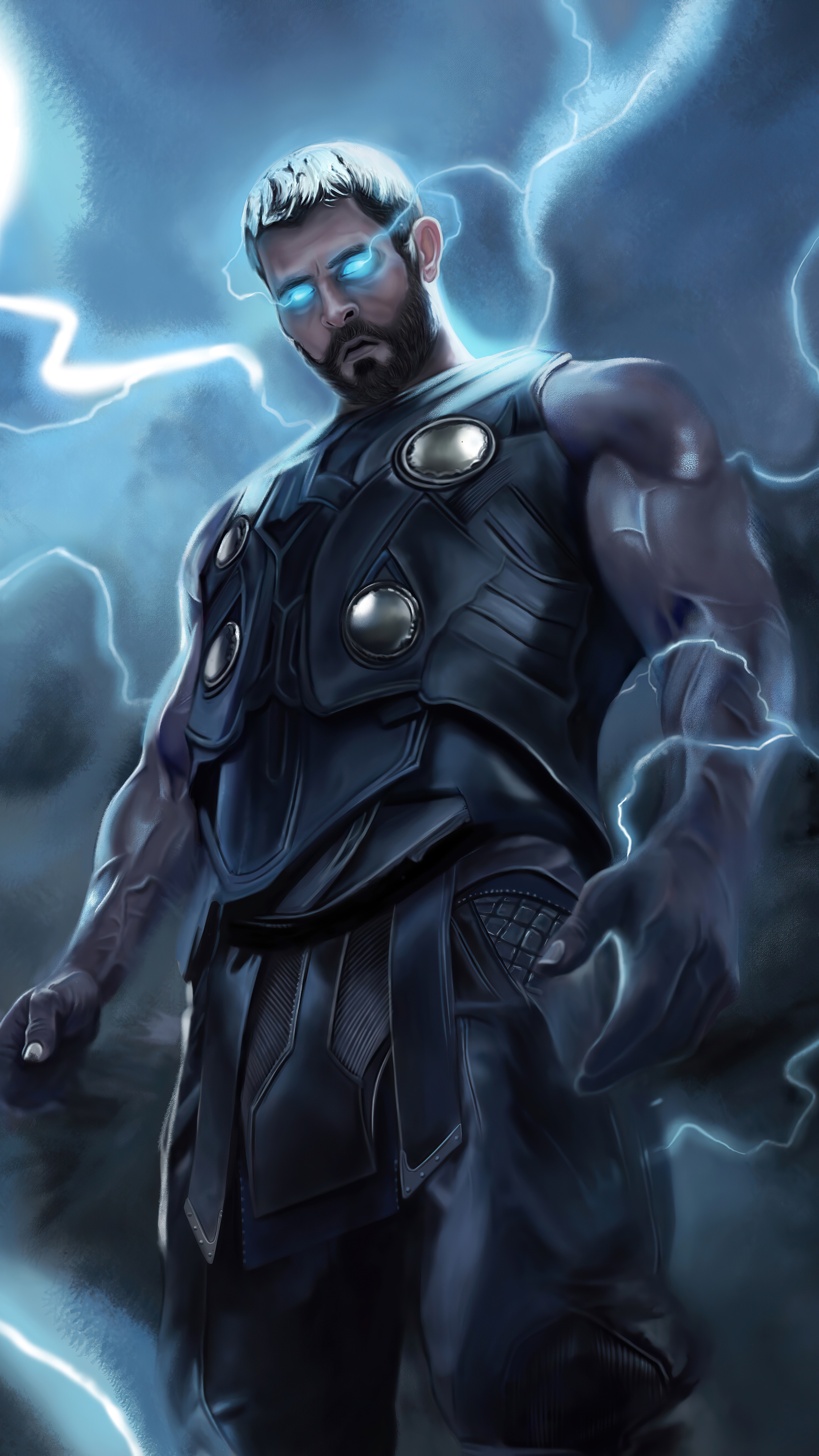 Thor from Marvel Artwork 4K HD Phone Wallpaper