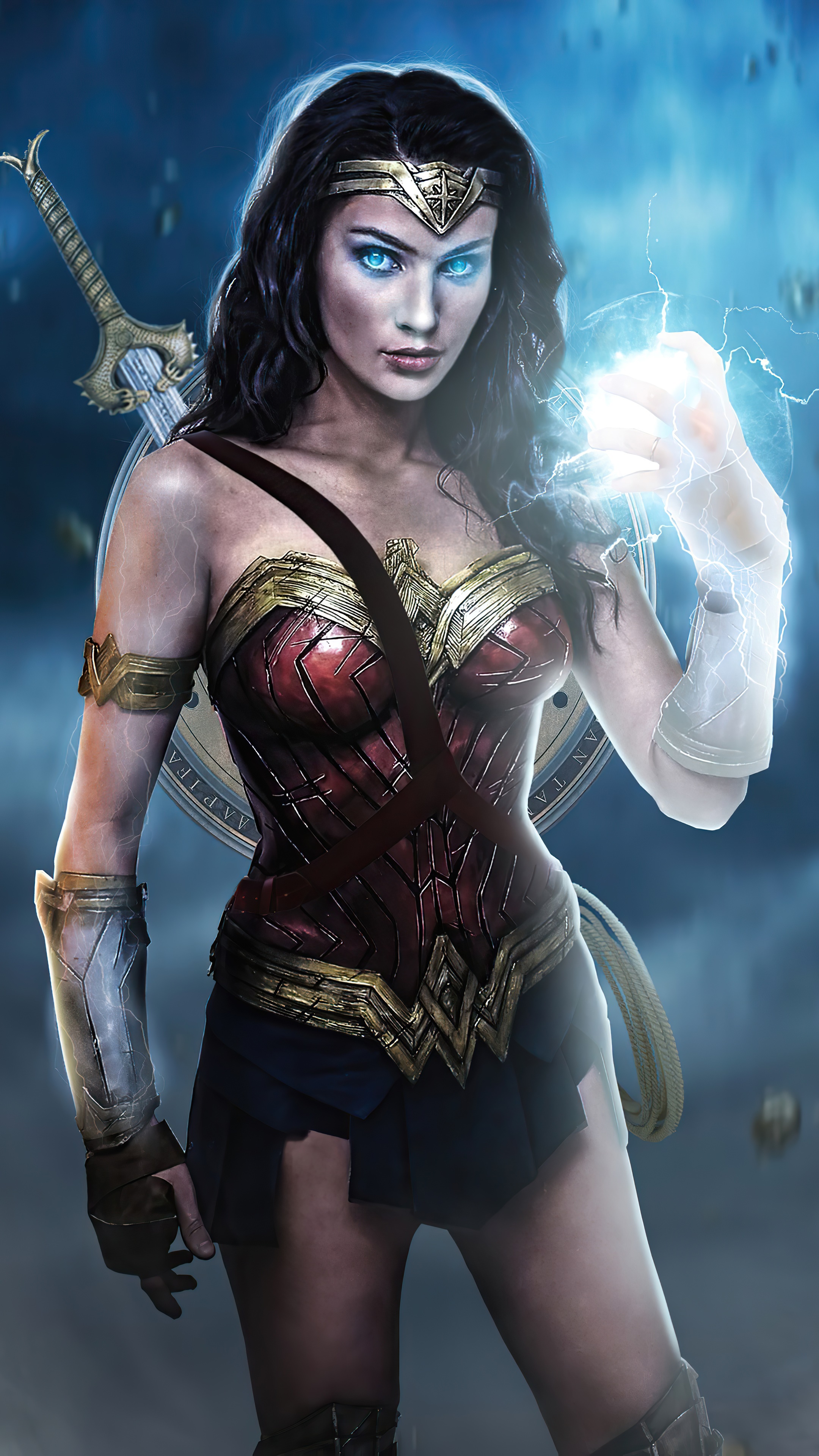 Wonder Woman artwork 4K HD Phone Wallpaper