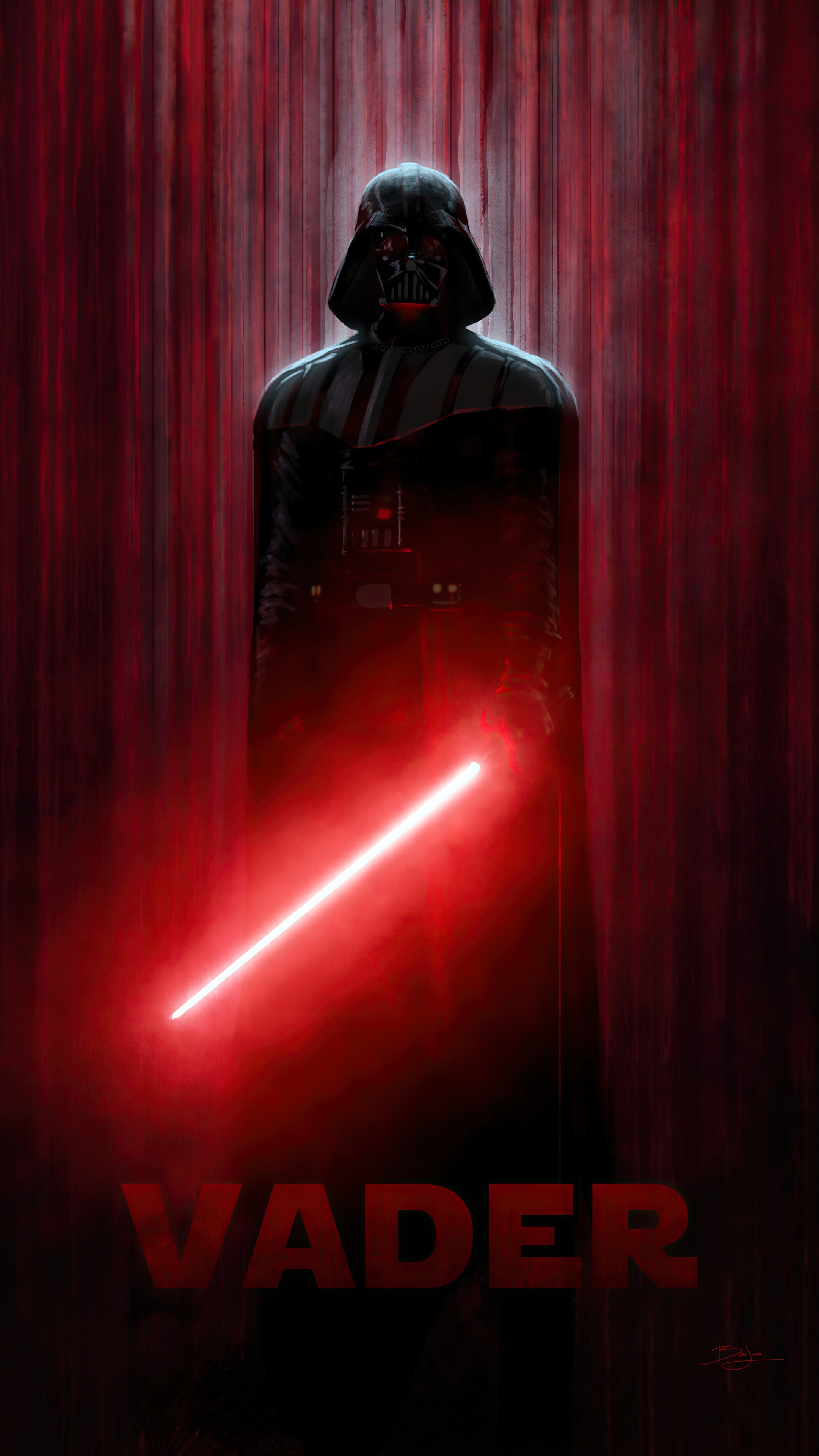 Darth Vader from Star Wars Artwork HD Phone Wallpaper