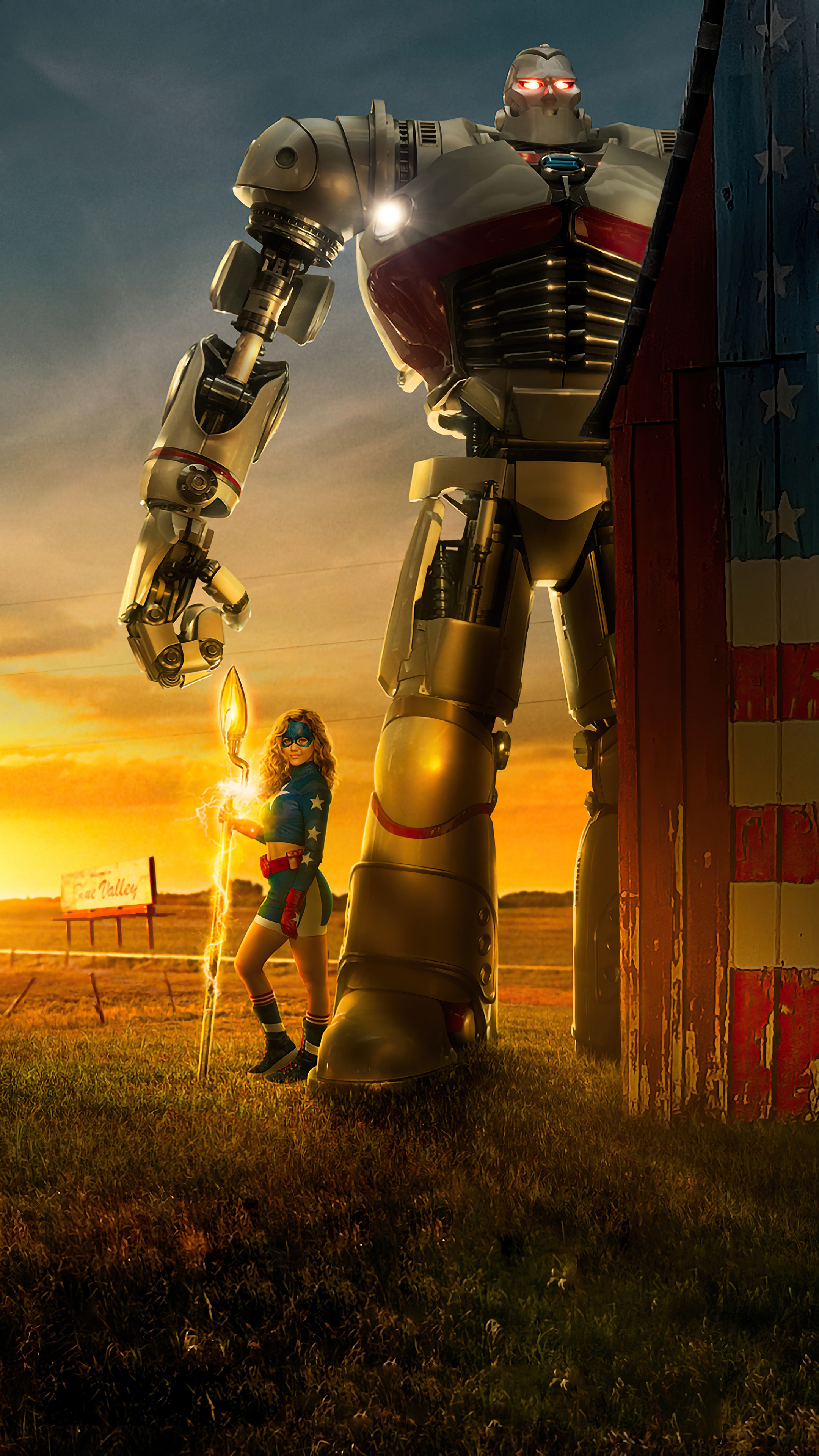 Stargirl and Robot from Stargirl TV Show 4K HD Phone Wallpaper