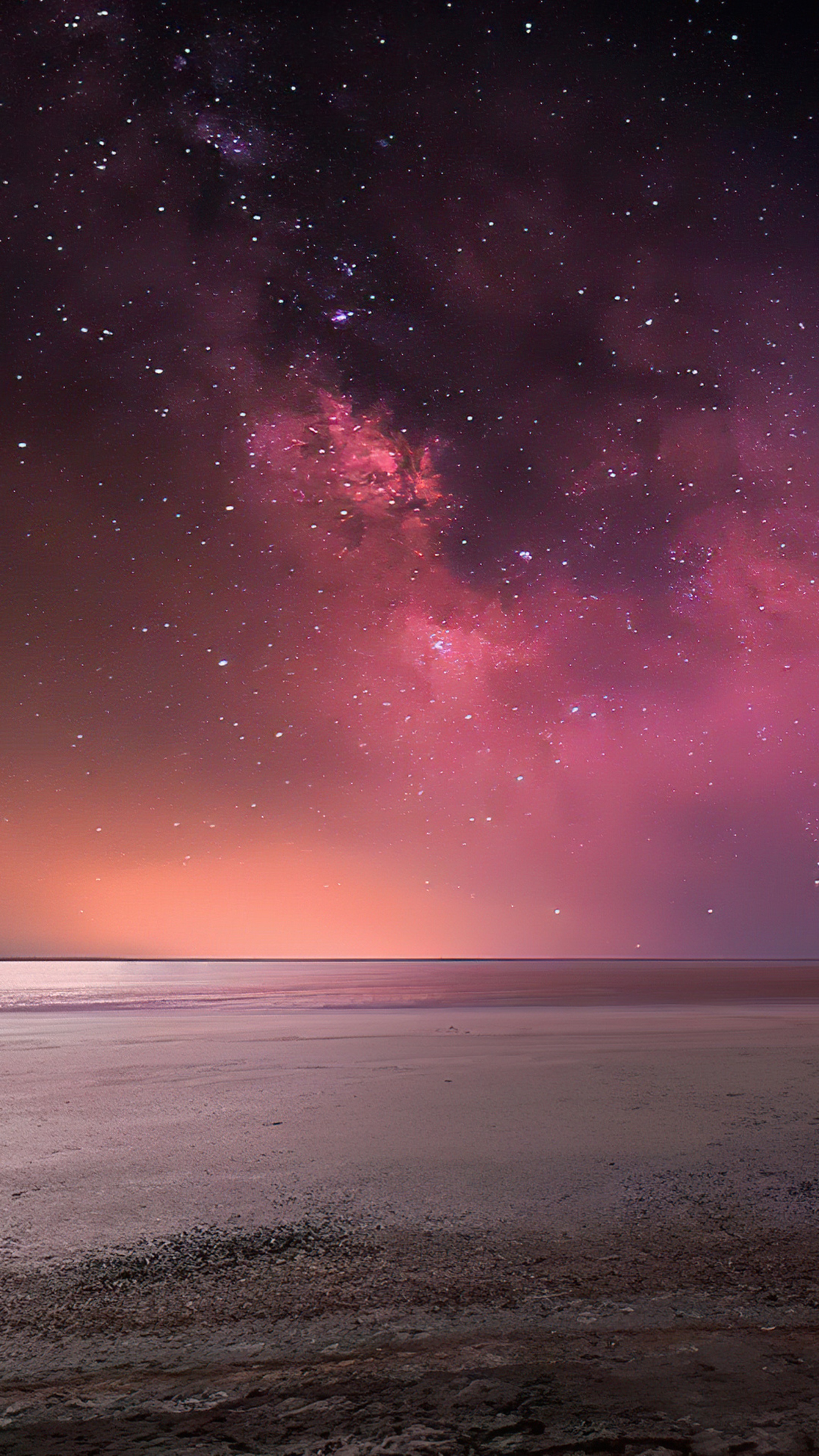 Milky Way over a calm lake HD Phone Wallpaper