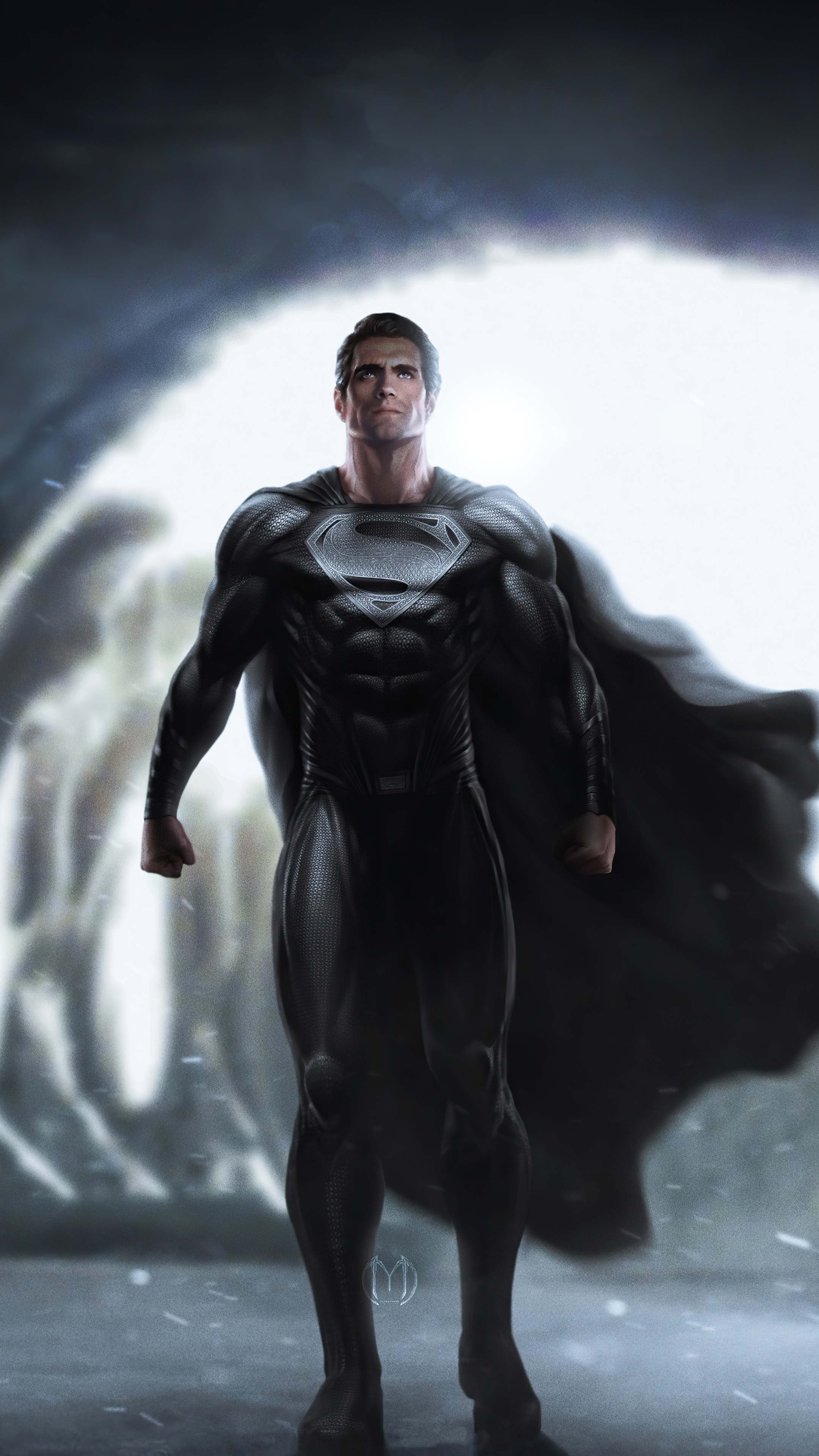Superman from Justice League artwork 4K HD Phone Wallpaper