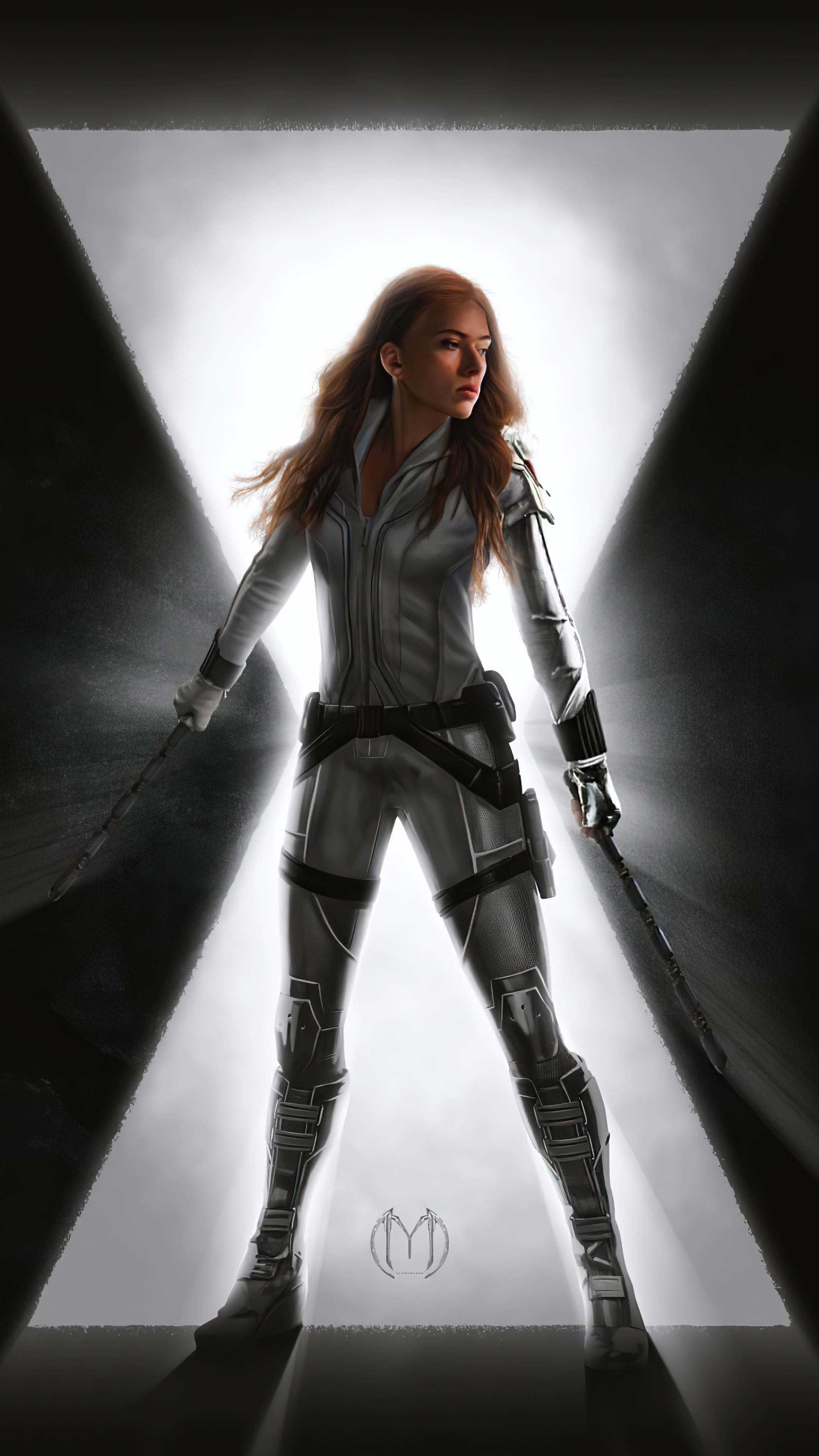 Black Widow Artwork 4K HD Phone Wallpaper