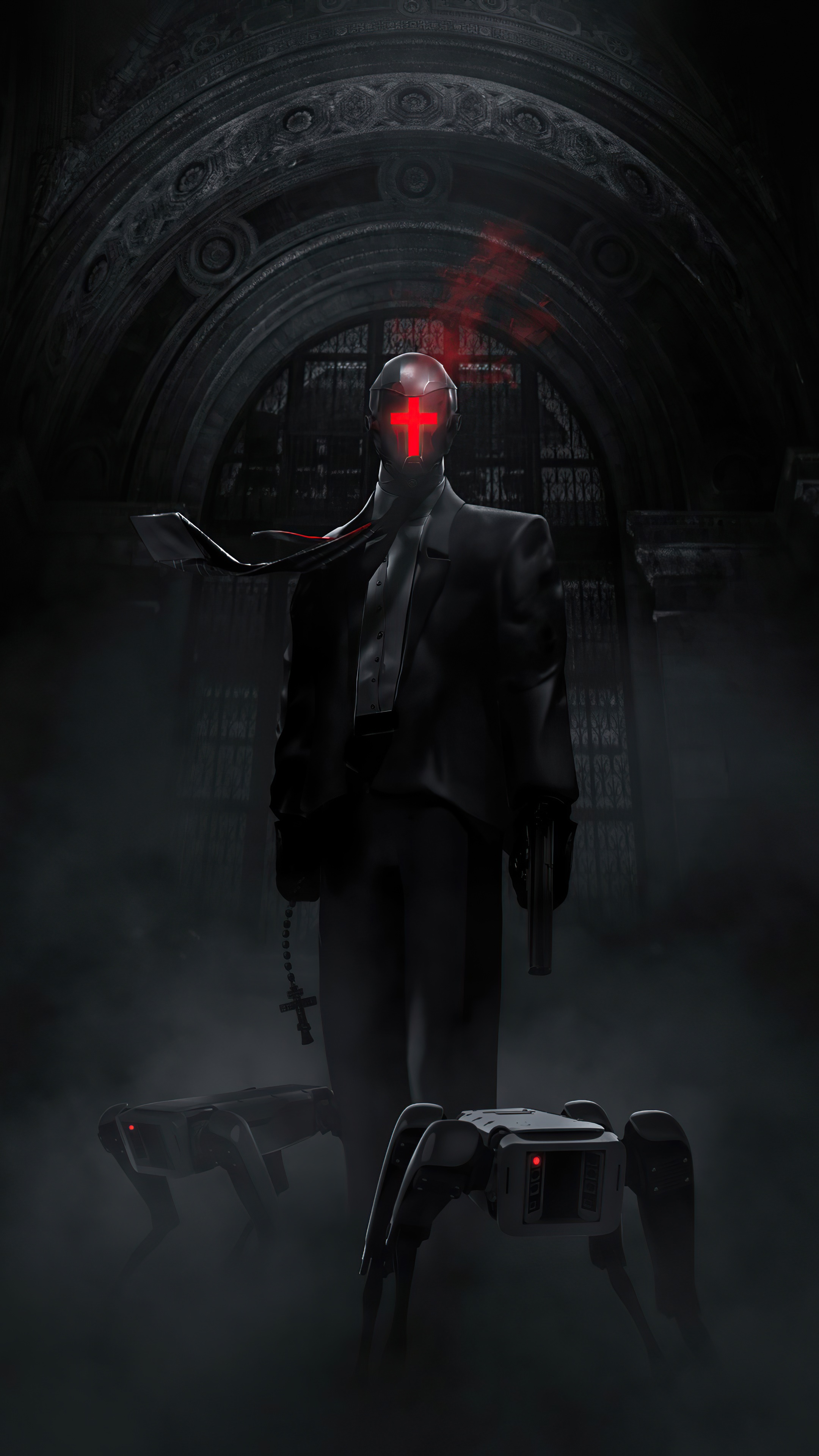 Agent 47 from Hitman artwork 4K HD Phone Wallpaper