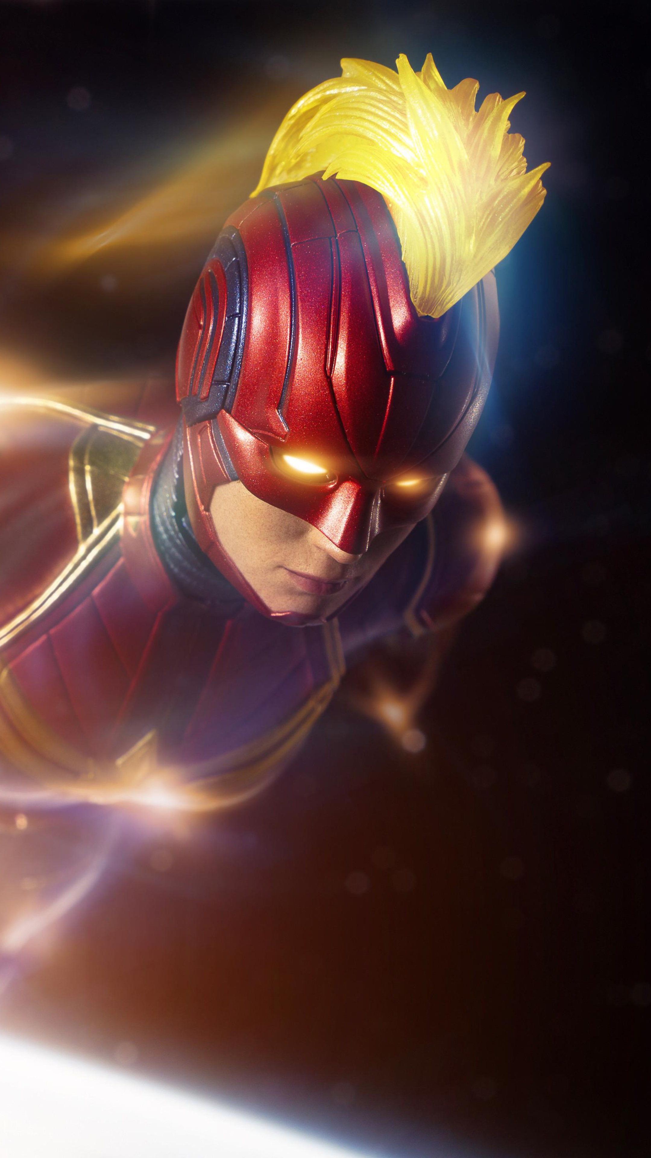 Captain Marvel in Space 4K HD Phone Wallpaper