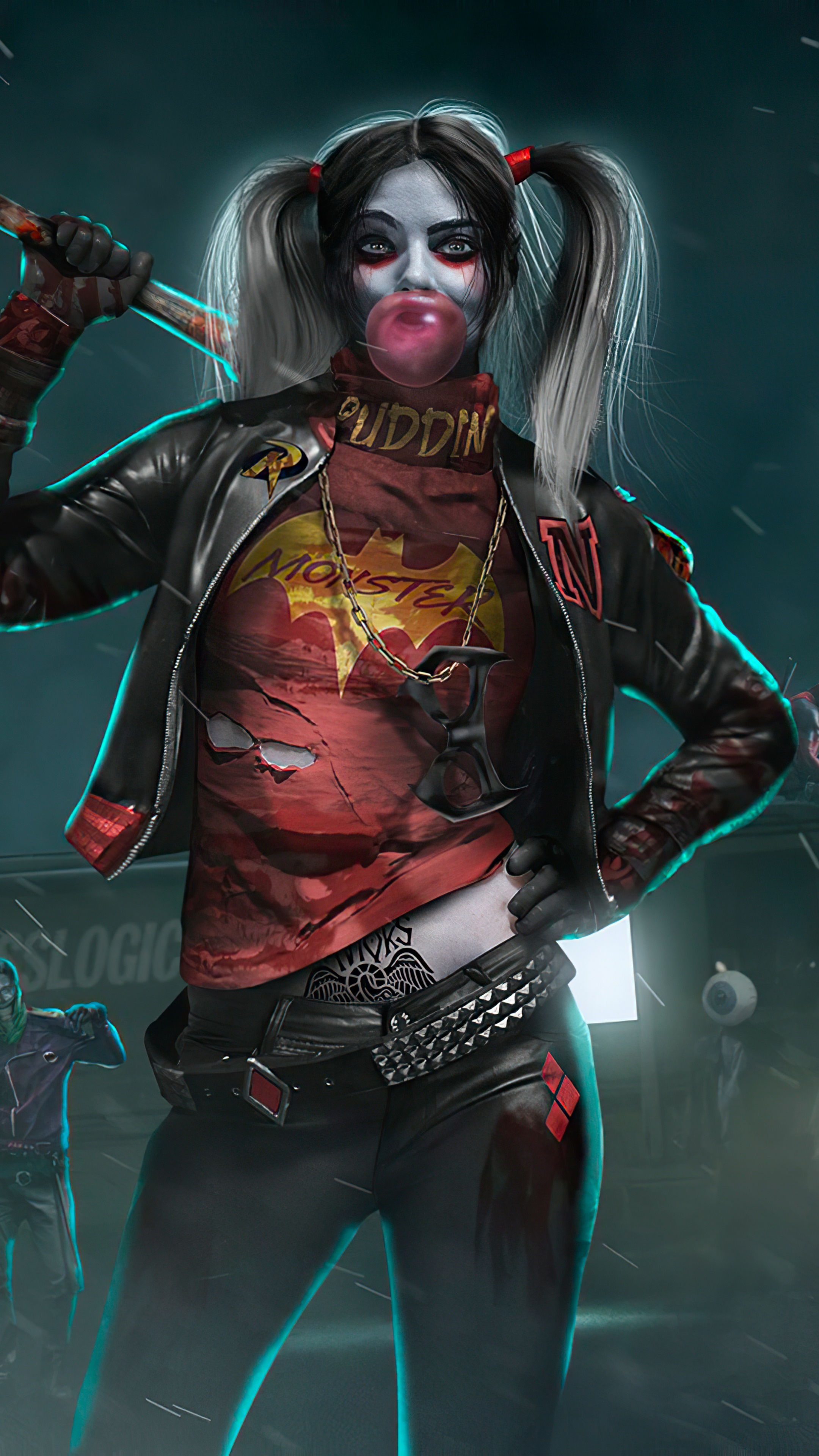 Harley Quinn from DC Comics artwork HD Phone Wallpaper