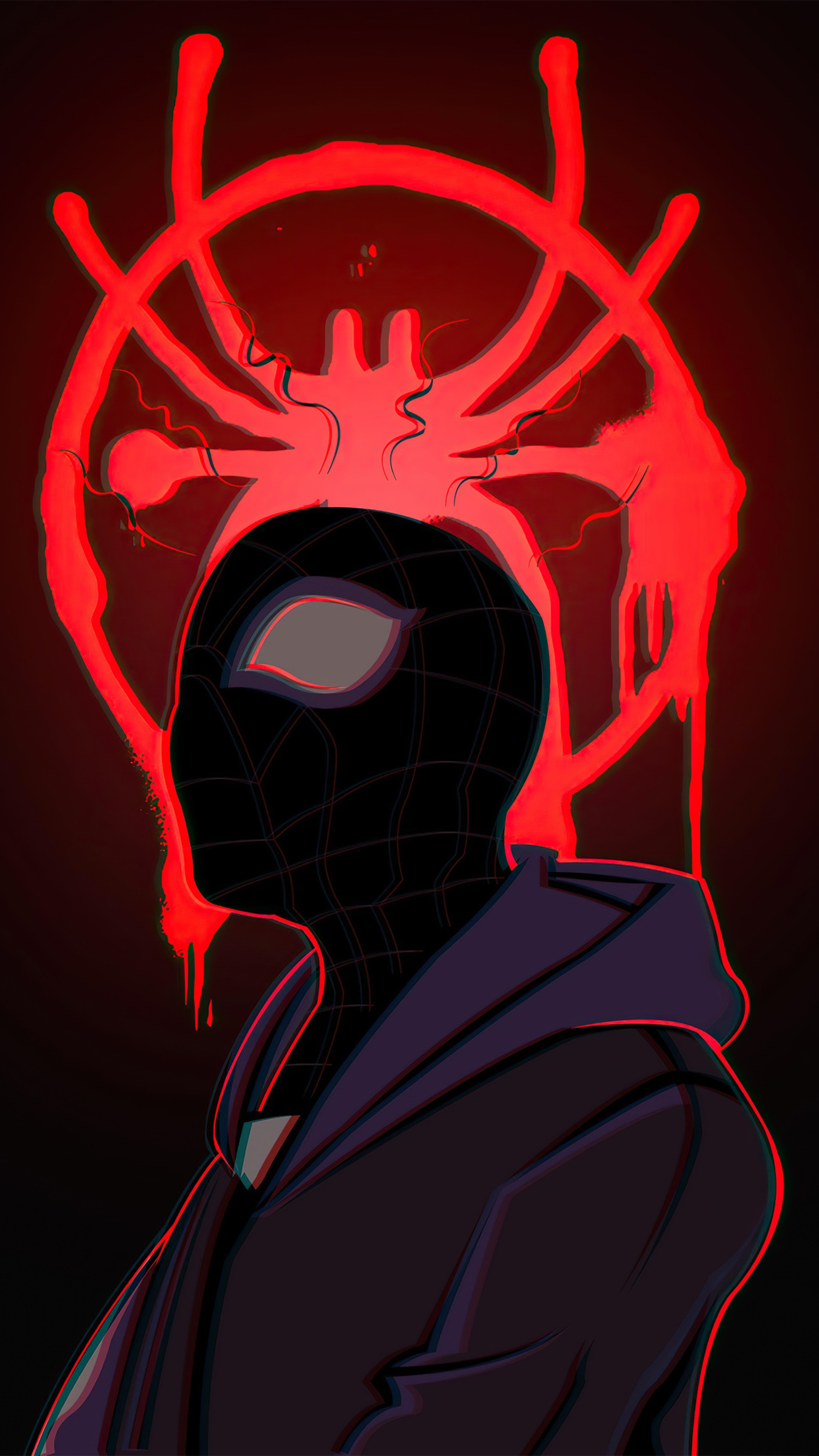 Miles Morales Spider-Man artwork 4K HD Phone Wallpaper