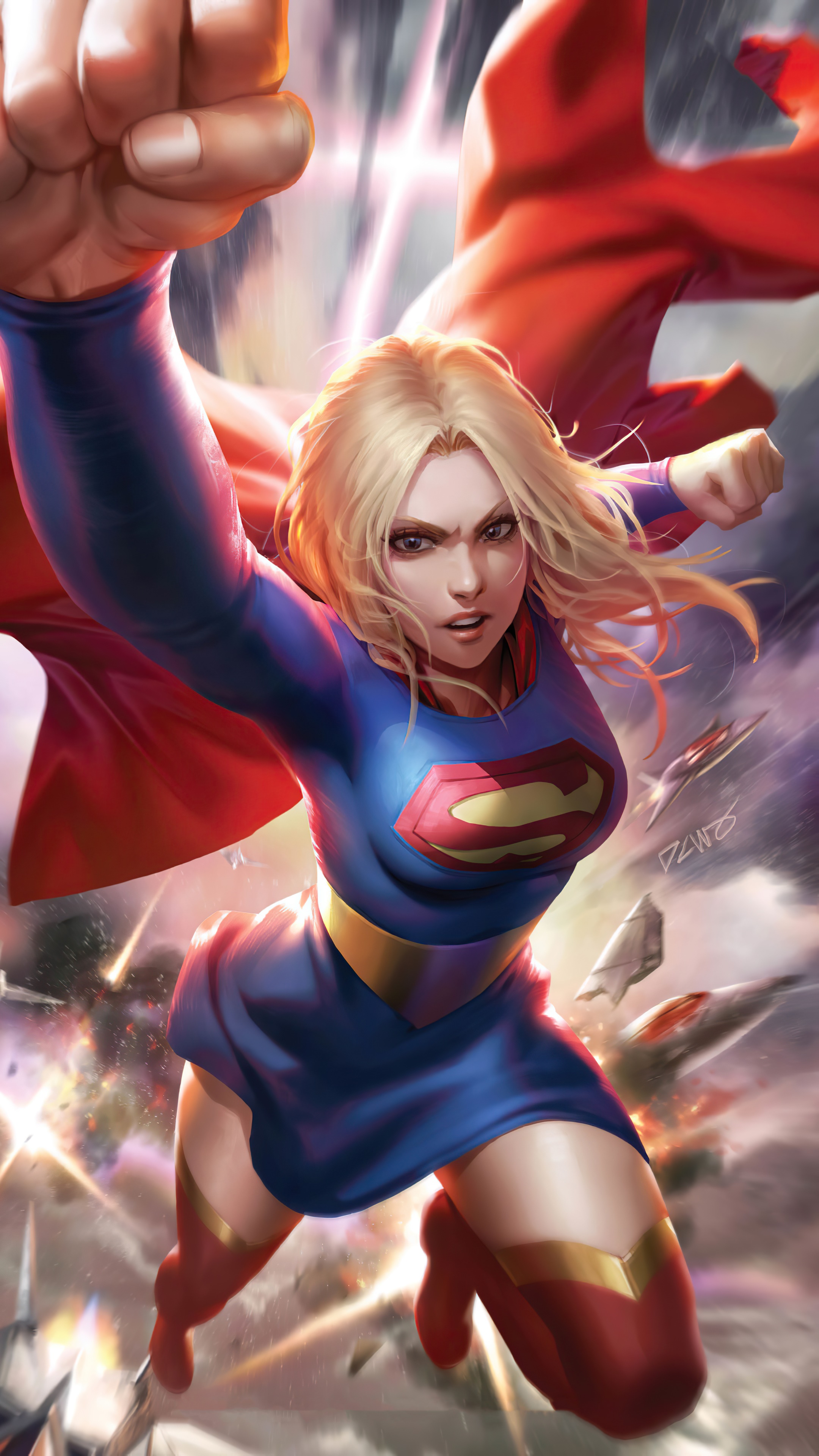 Supergirl artwork HD Phone Wallpaper