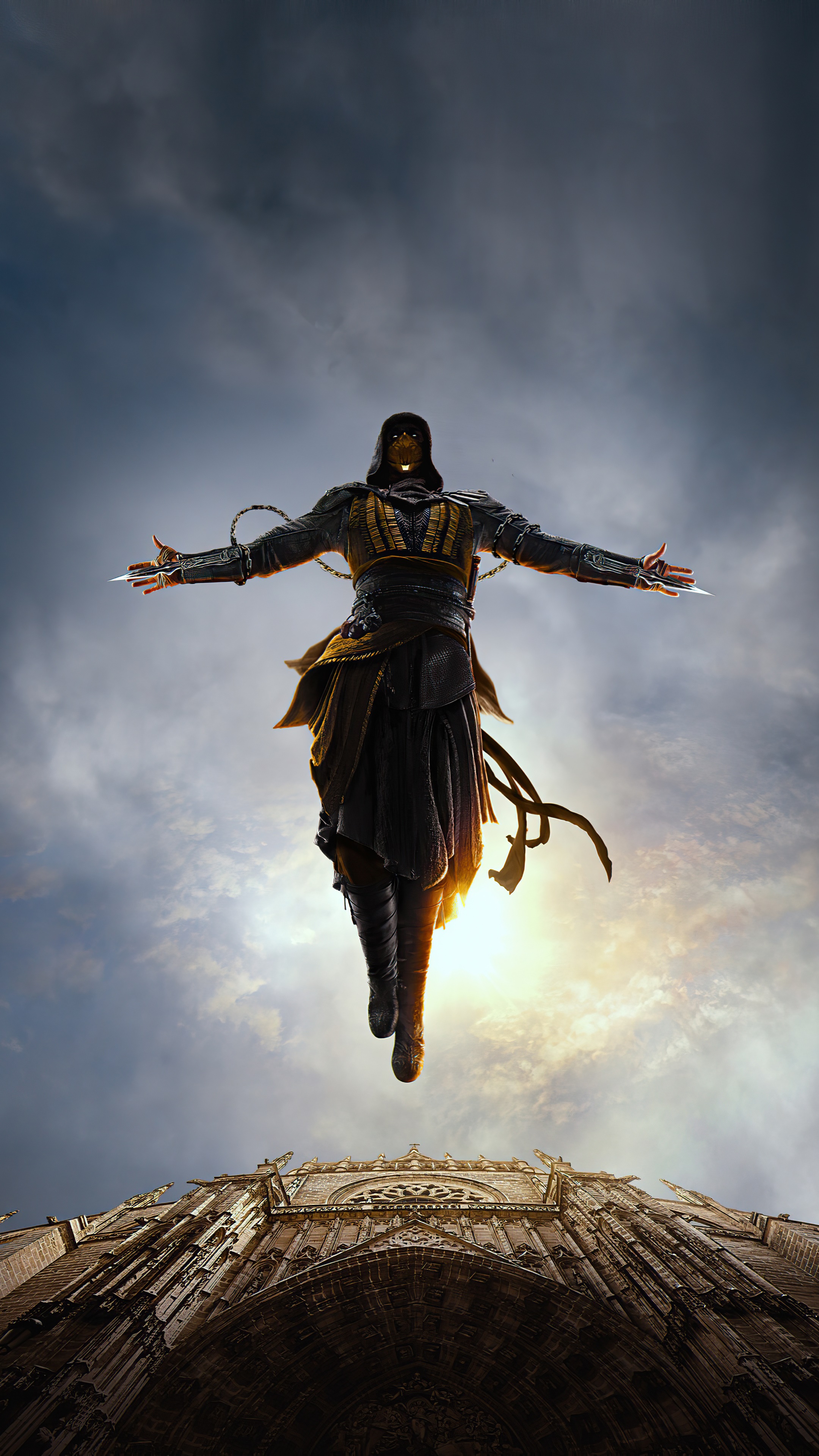 Scorpion from Mortal Kombat in the sky HD Phone Wallpaper