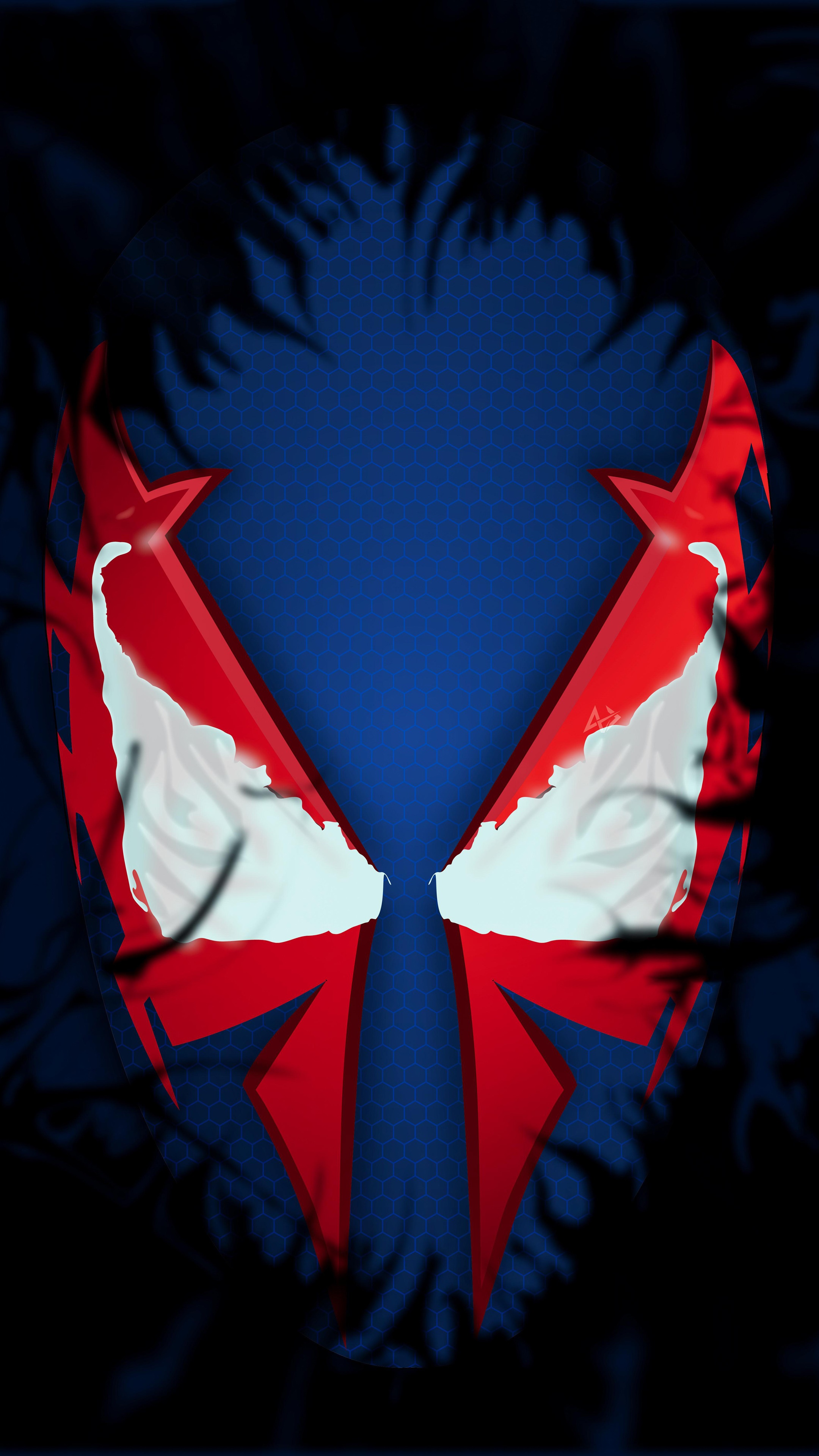 Spider-Man 2099 Mask Artwork 4K HD Phone Wallpaper