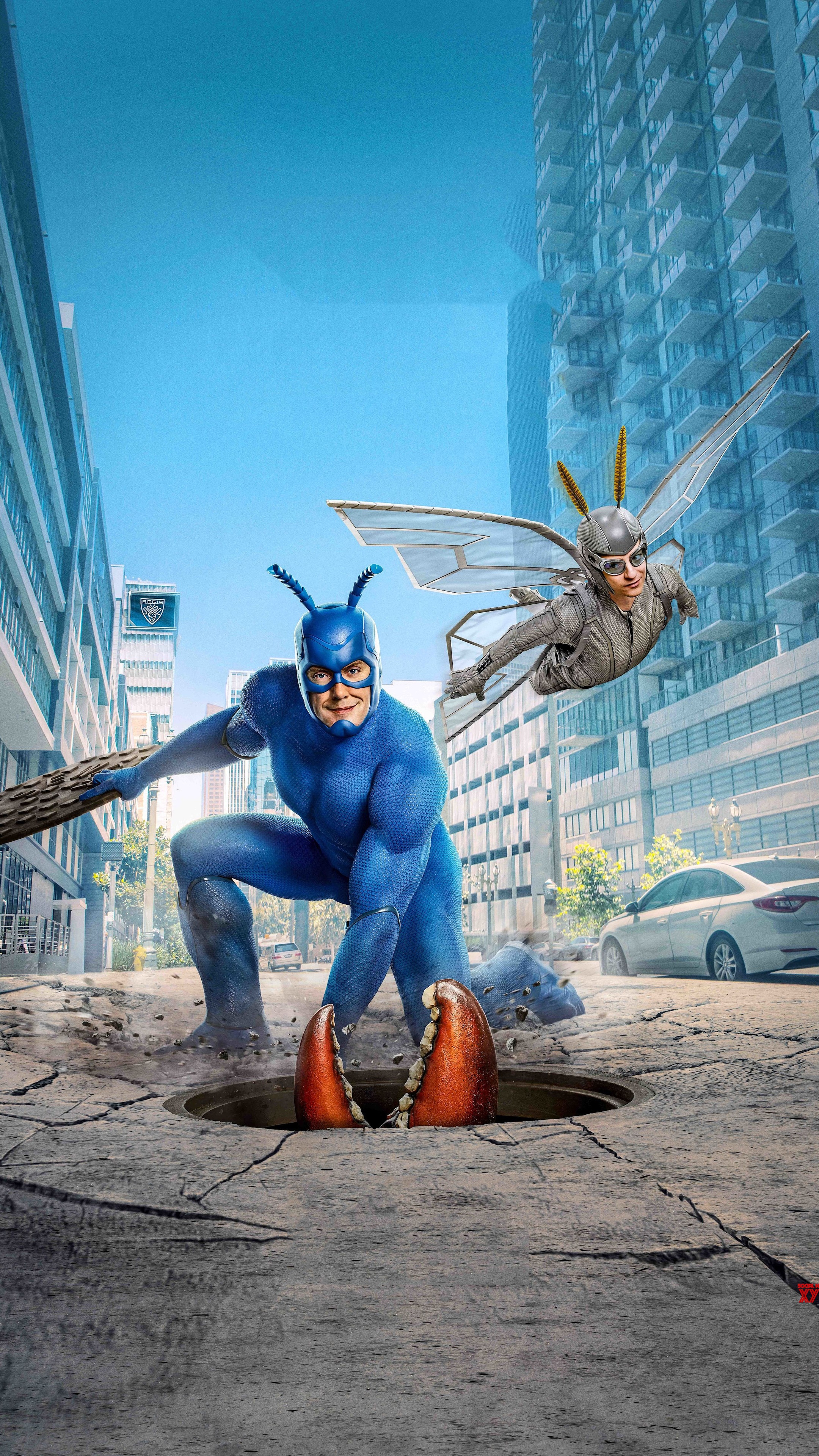 The Tick and Batmanuel from The Tick TV Show HD Phone Wallpaper