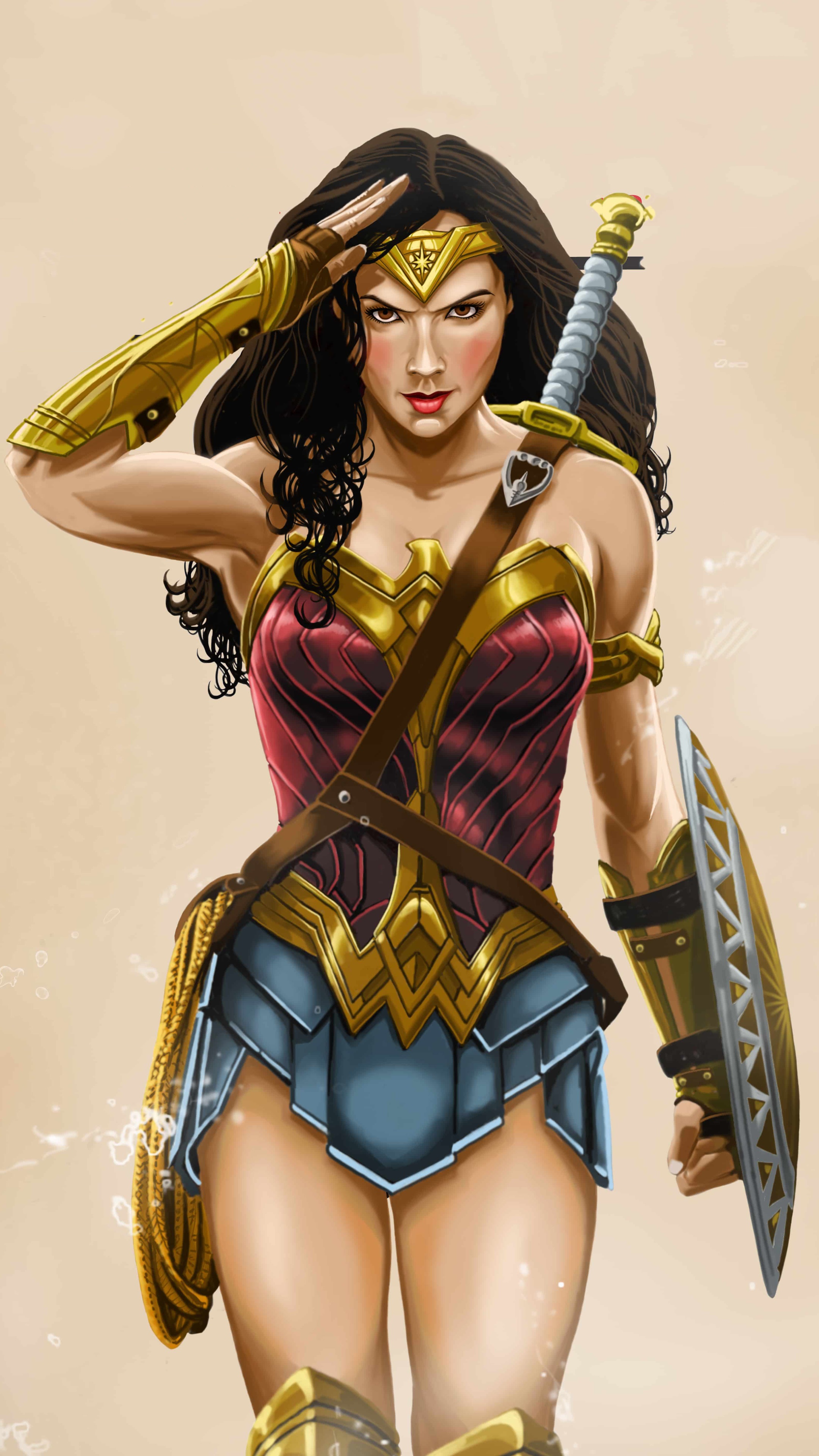 Wonder Woman artwork 4K HD Phone Wallpaper