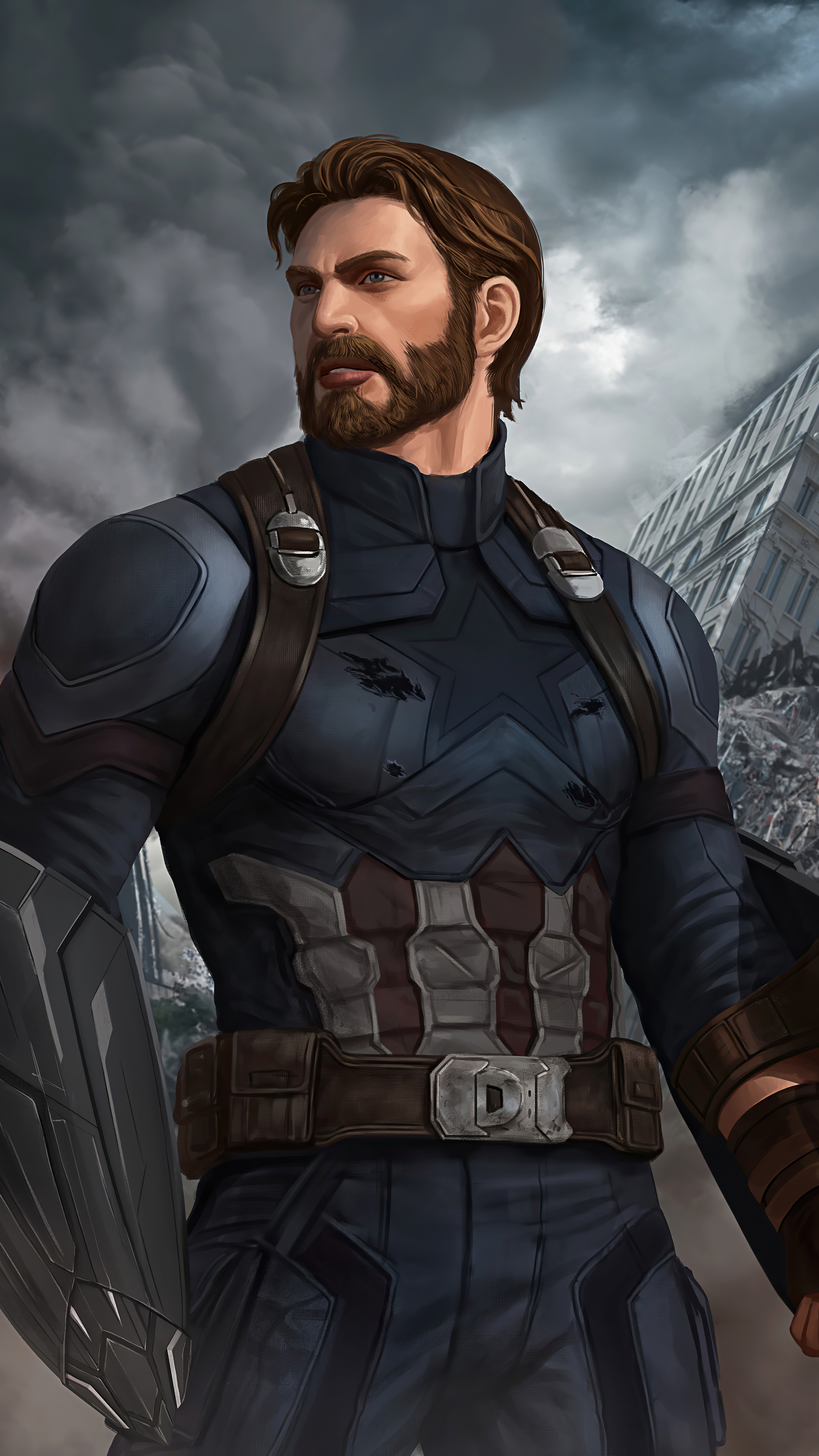 Captain America artwork HD Phone Wallpaper