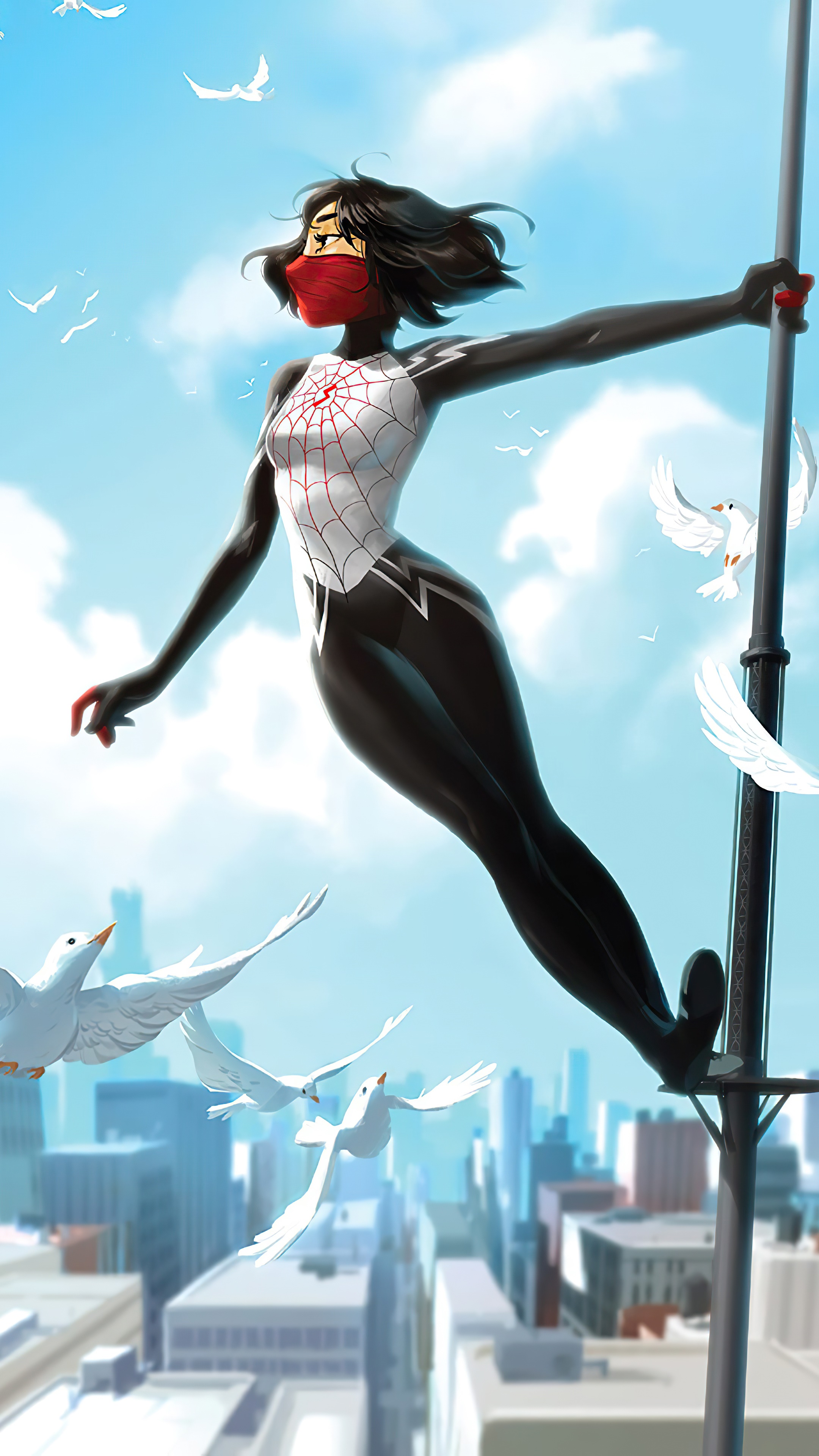 Silk from Marvel artwork 4K HD Phone Wallpaper