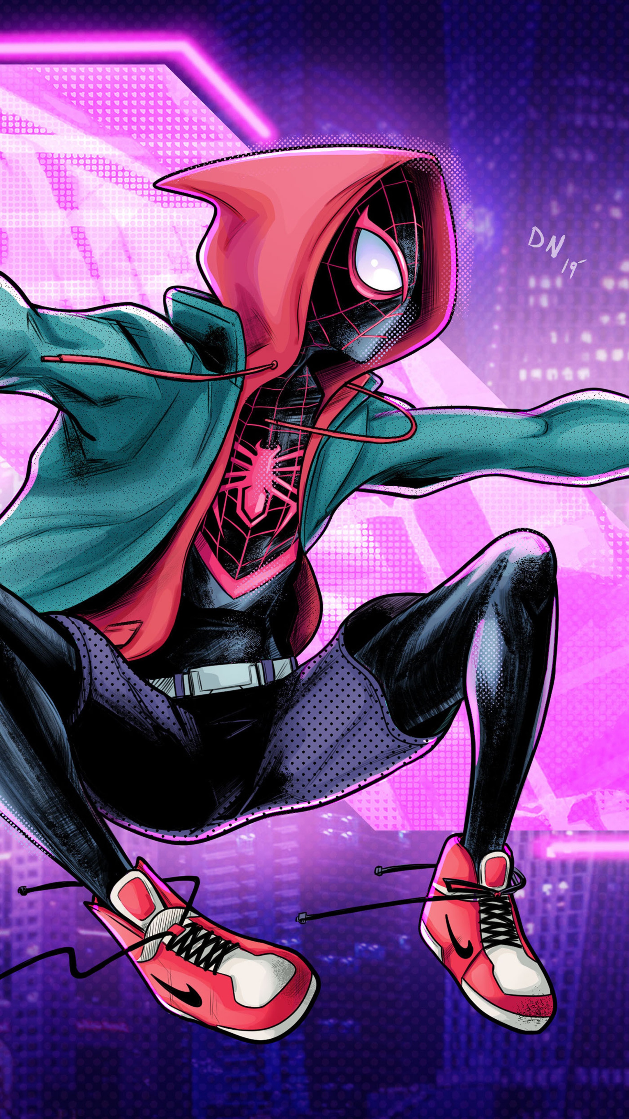 Spider-Man (Miles Morales) artwork HD Phone Wallpaper