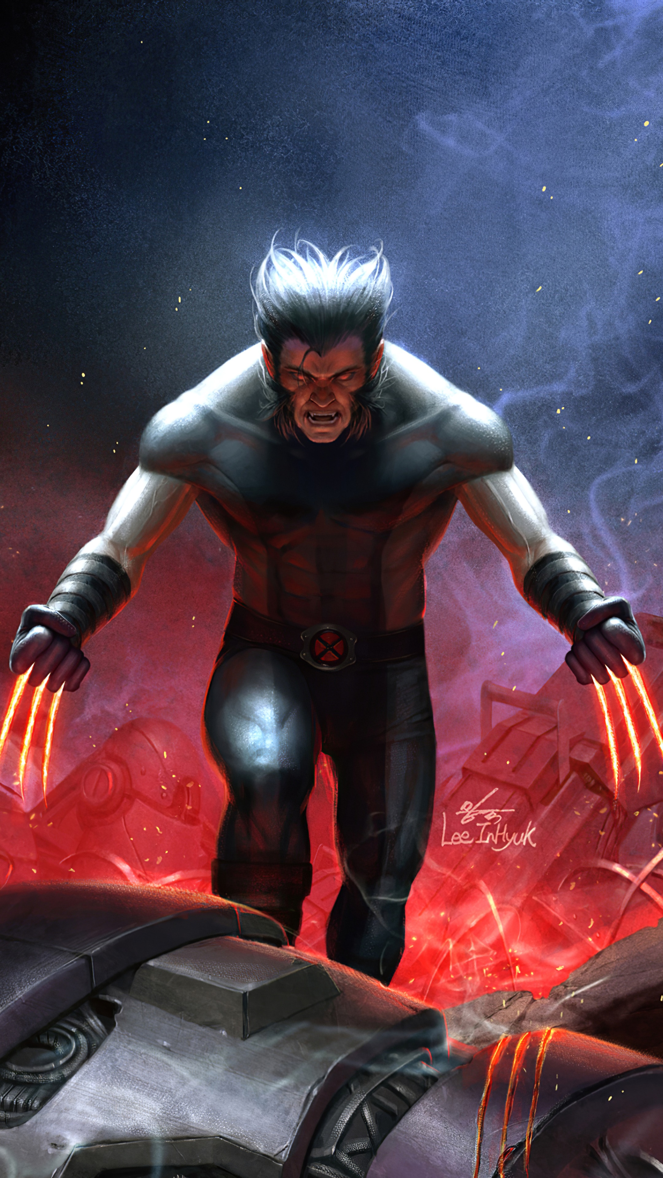 Wolverine from X-Men artwork HD Phone Wallpaper