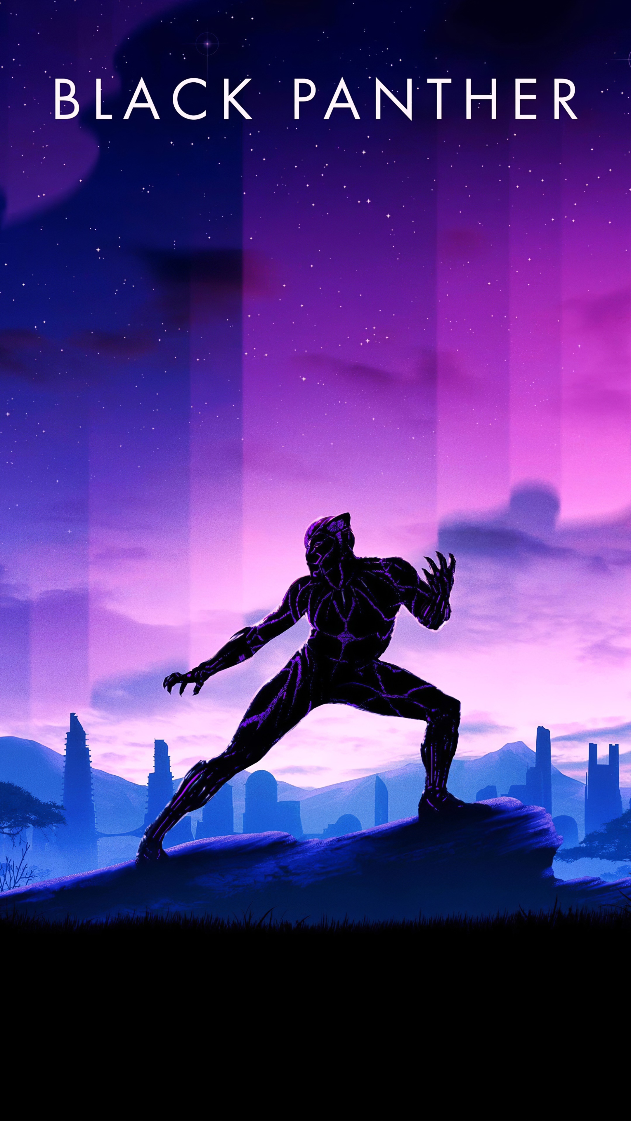 Black Panther from Marvel Comics HD Phone Wallpaper