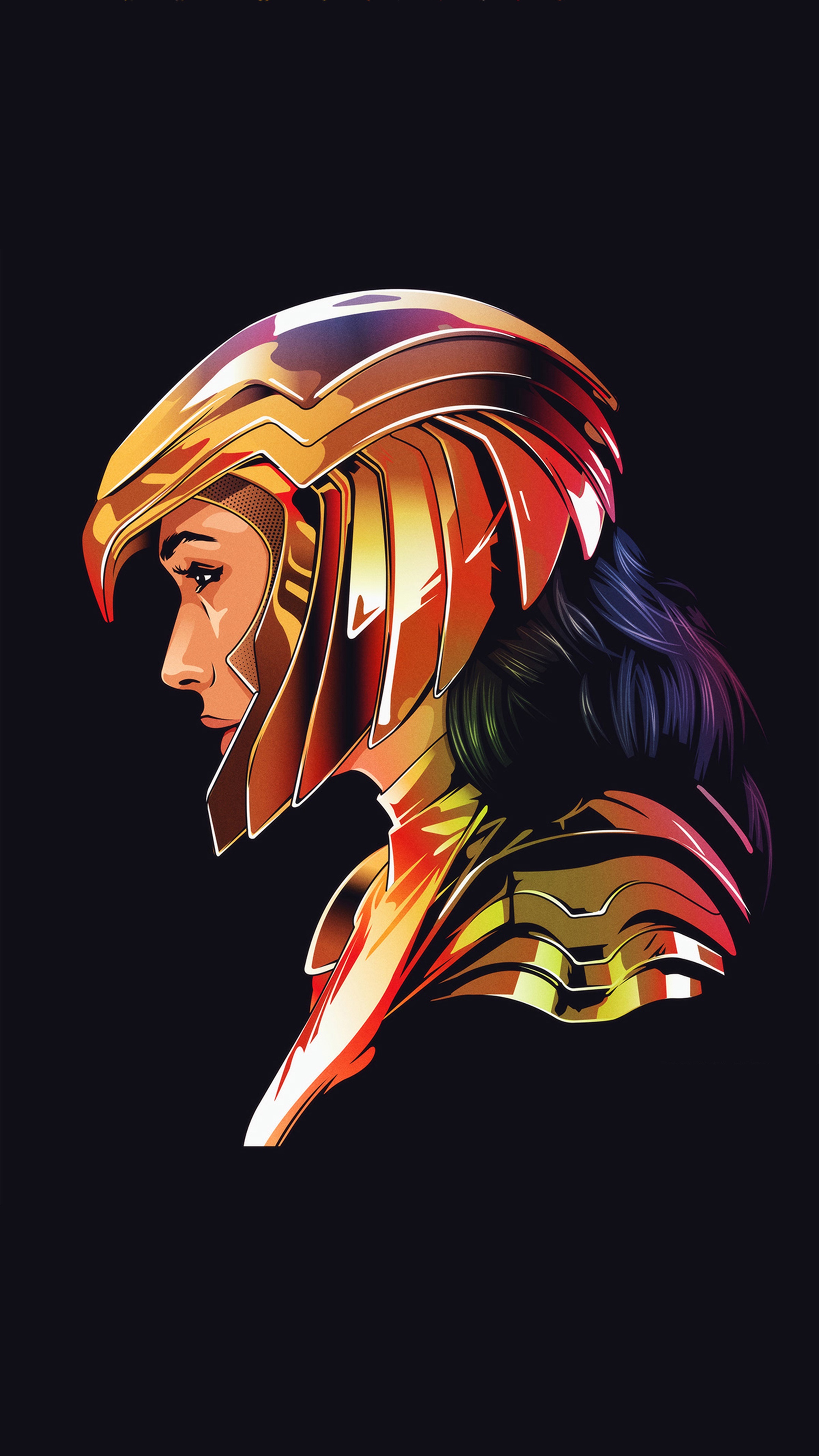 Wonder Woman in Golden Armor HD Phone Wallpaper