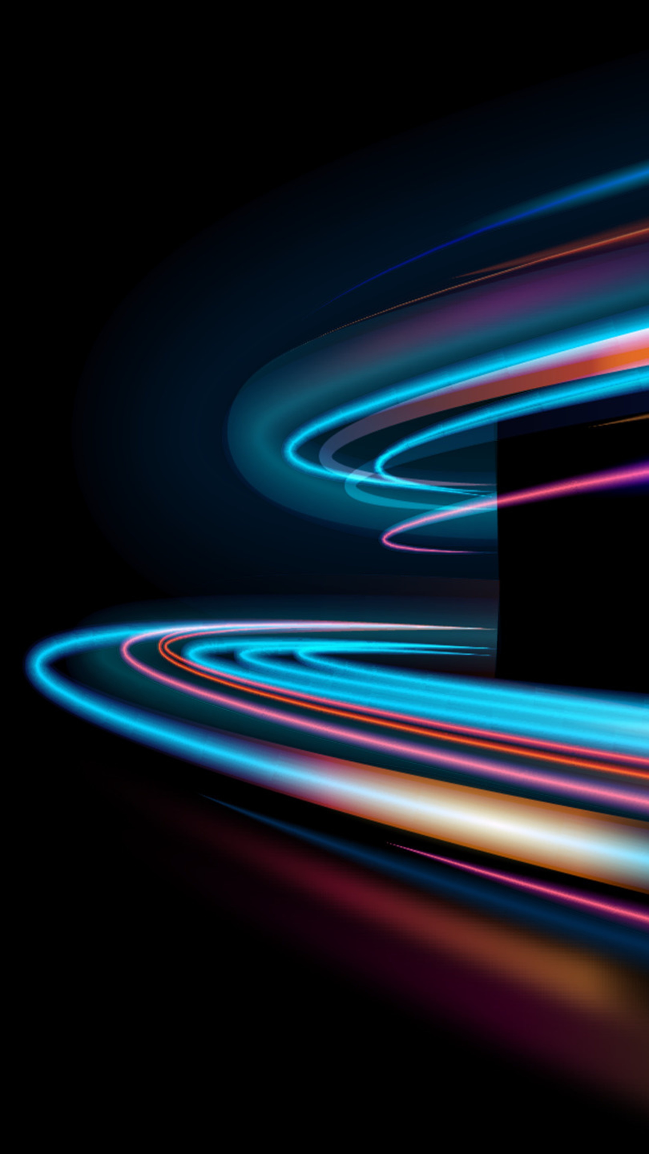 Abstract light trails in dark background 4K HD Phone Wallpaper