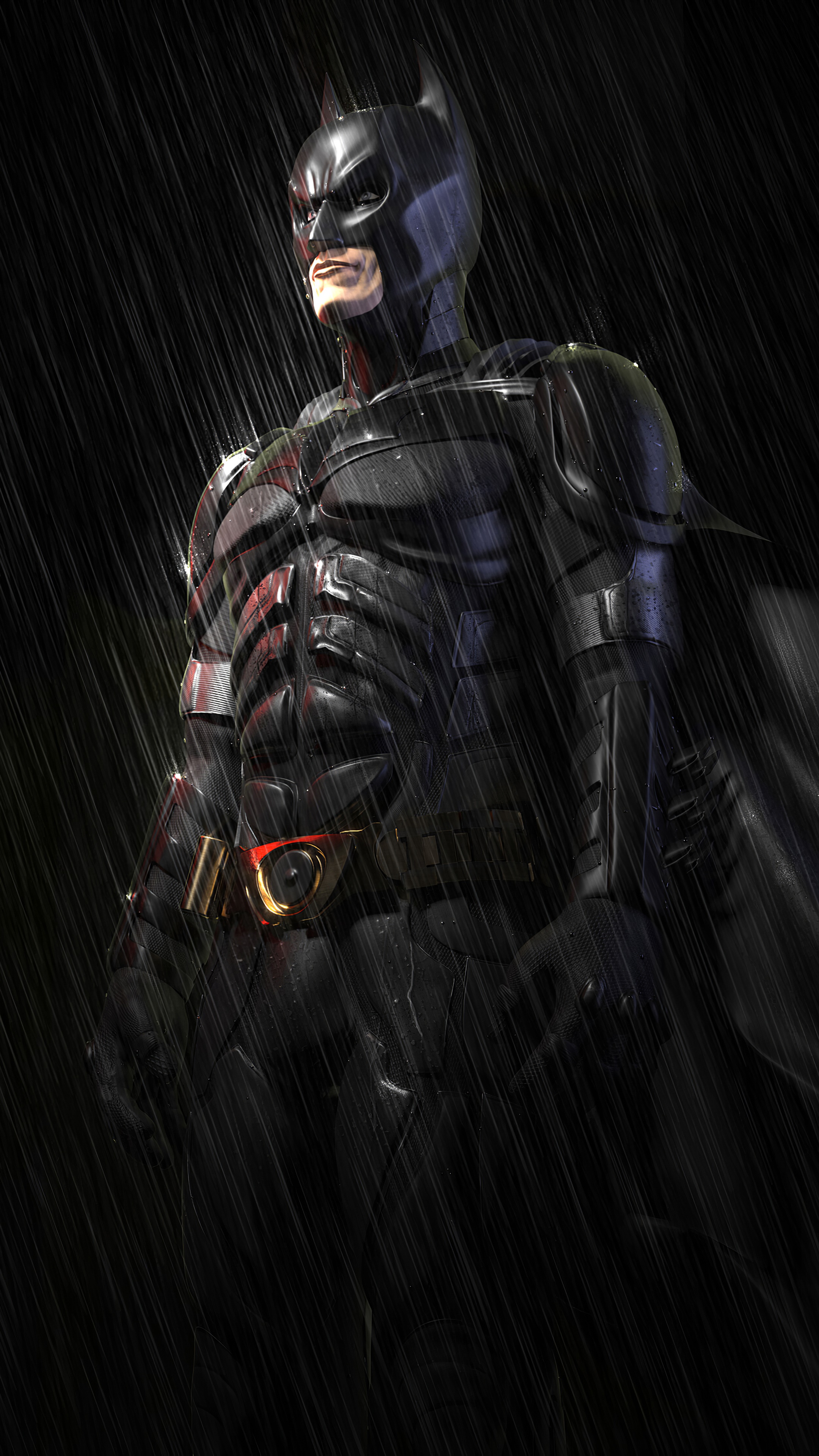 Batman in the rain HD Phone Wallpaper