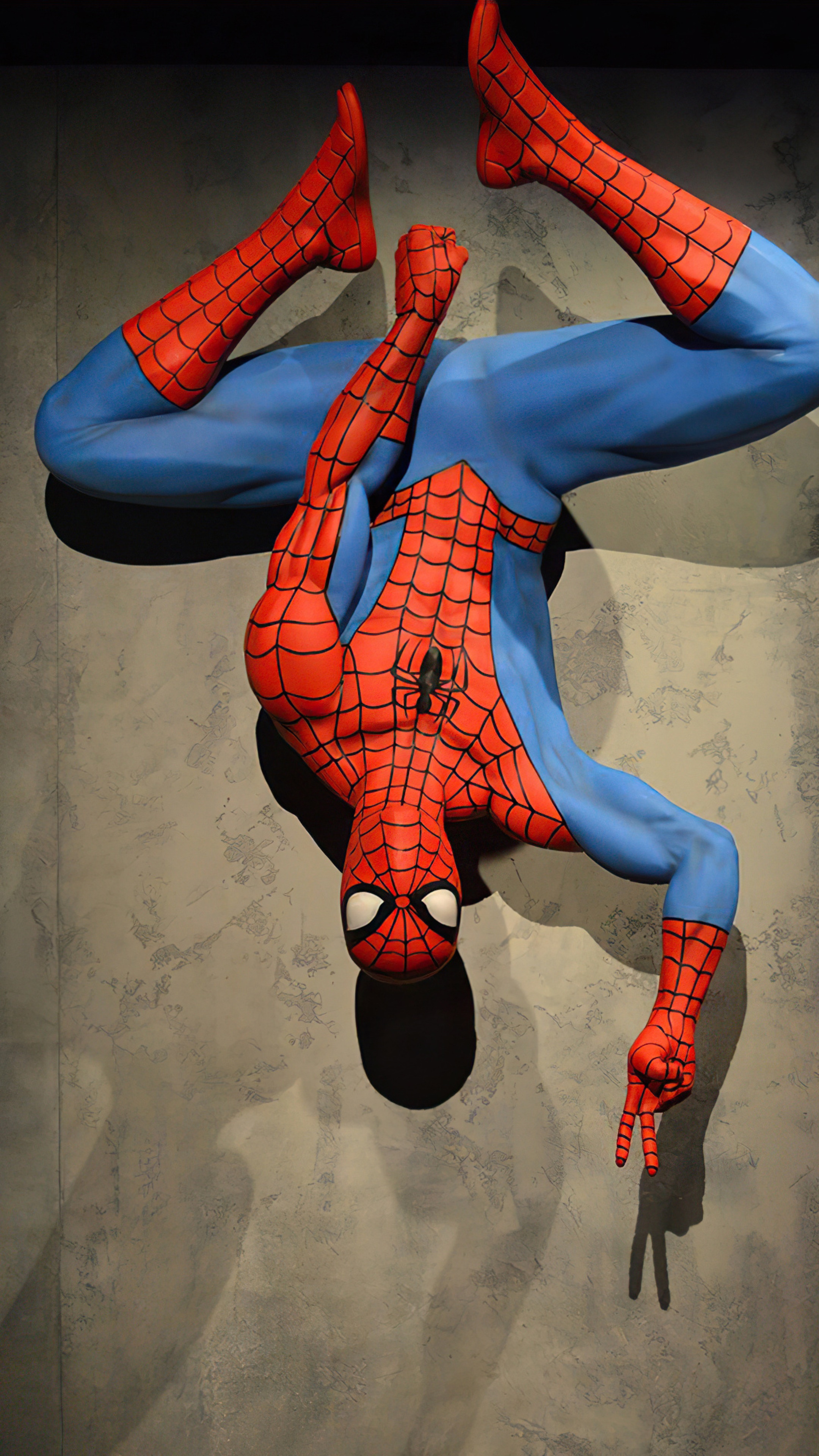 Spiderman hanging upside down HD Phone Wallpaper