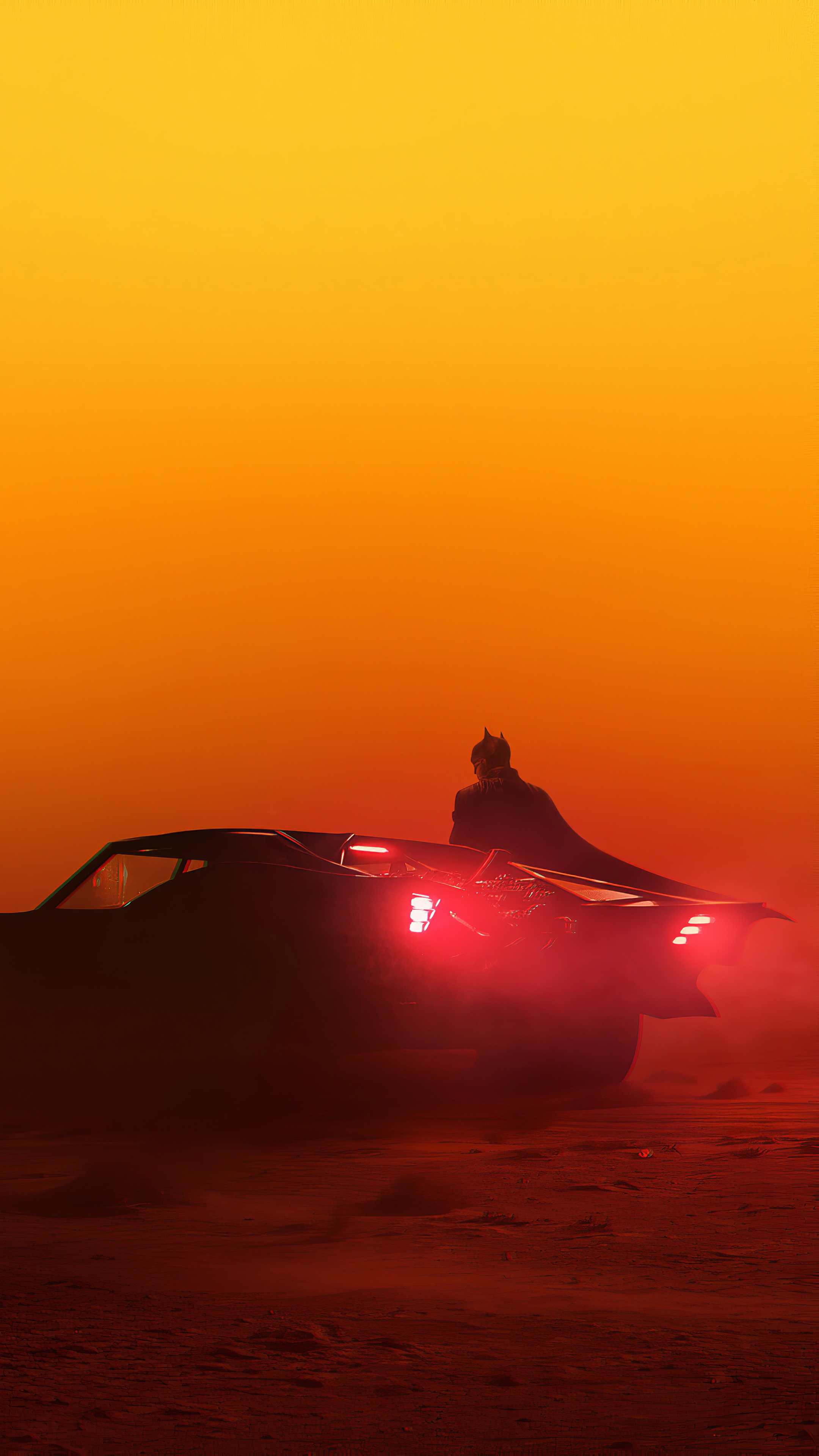 Batman from The Batman in a car HD Phone Wallpaper