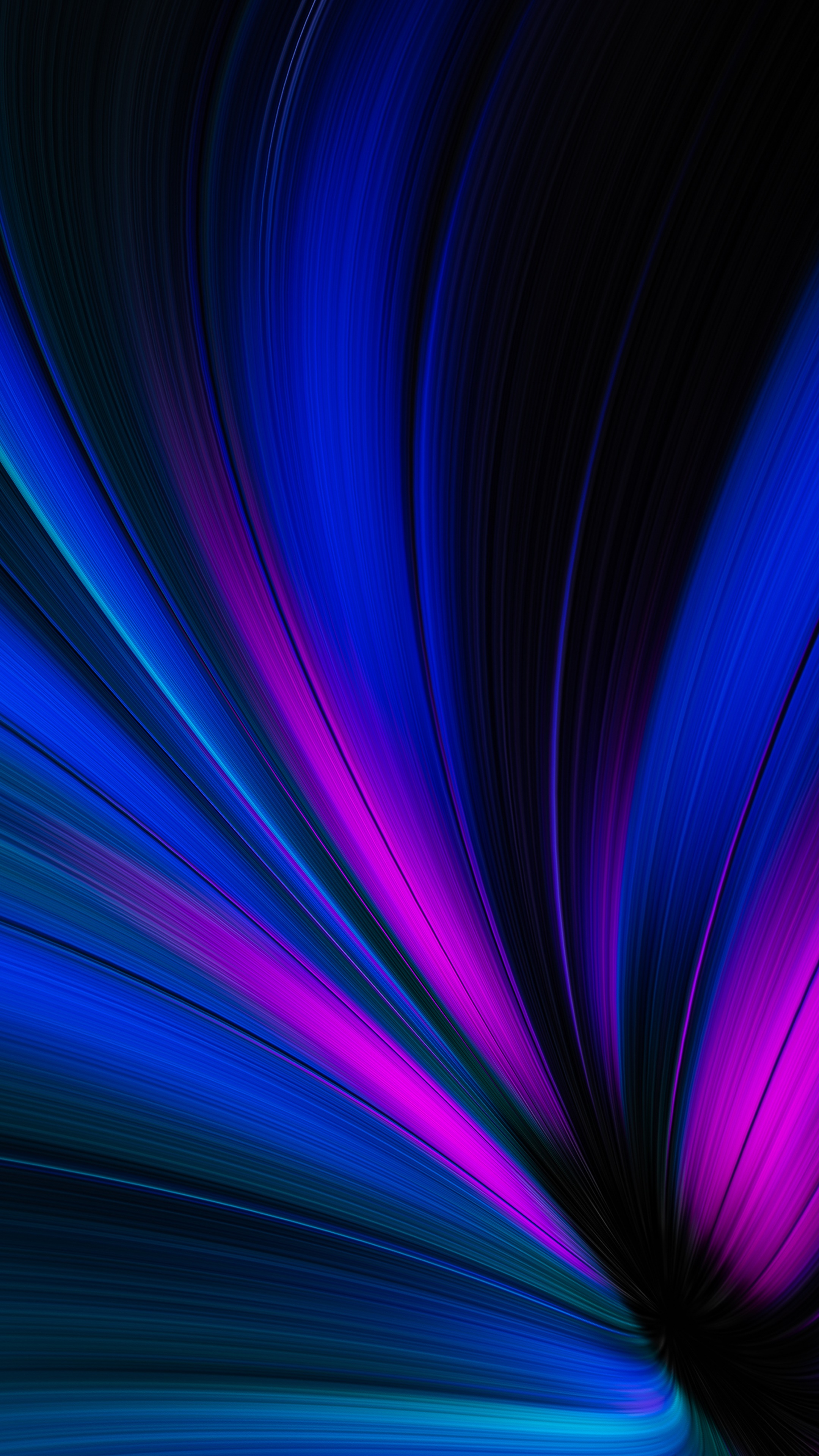 Abstract digital art with blue and pink light streaks HD Phone Wallpaper