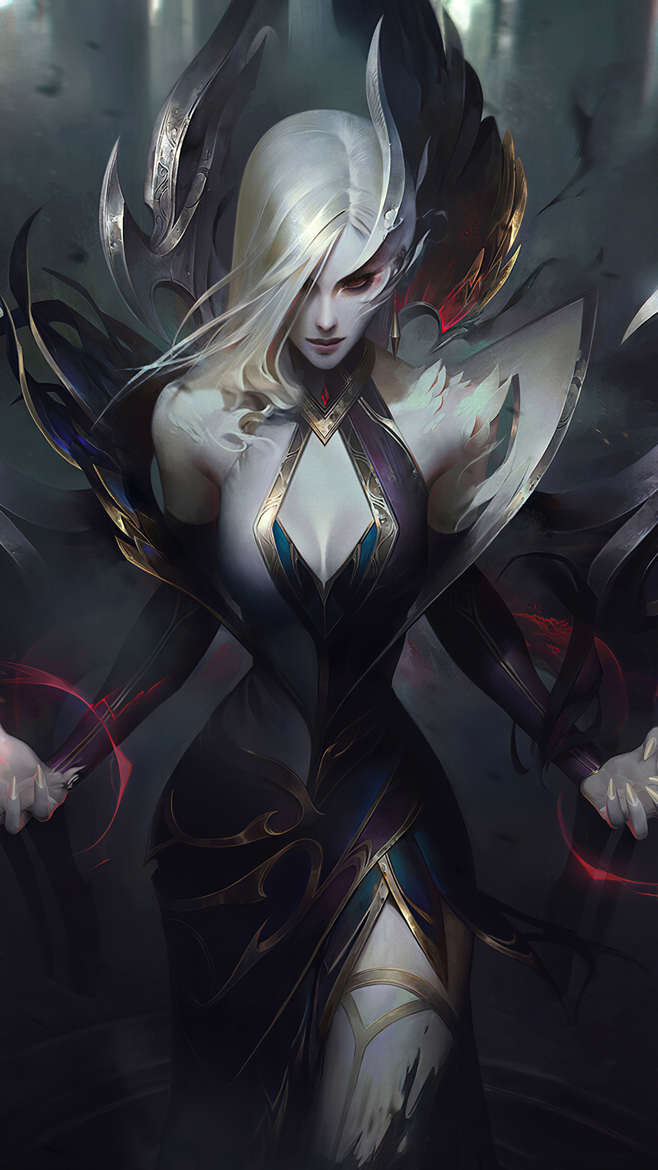 Morgana from League of Legends artwork HD Phone Wallpaper