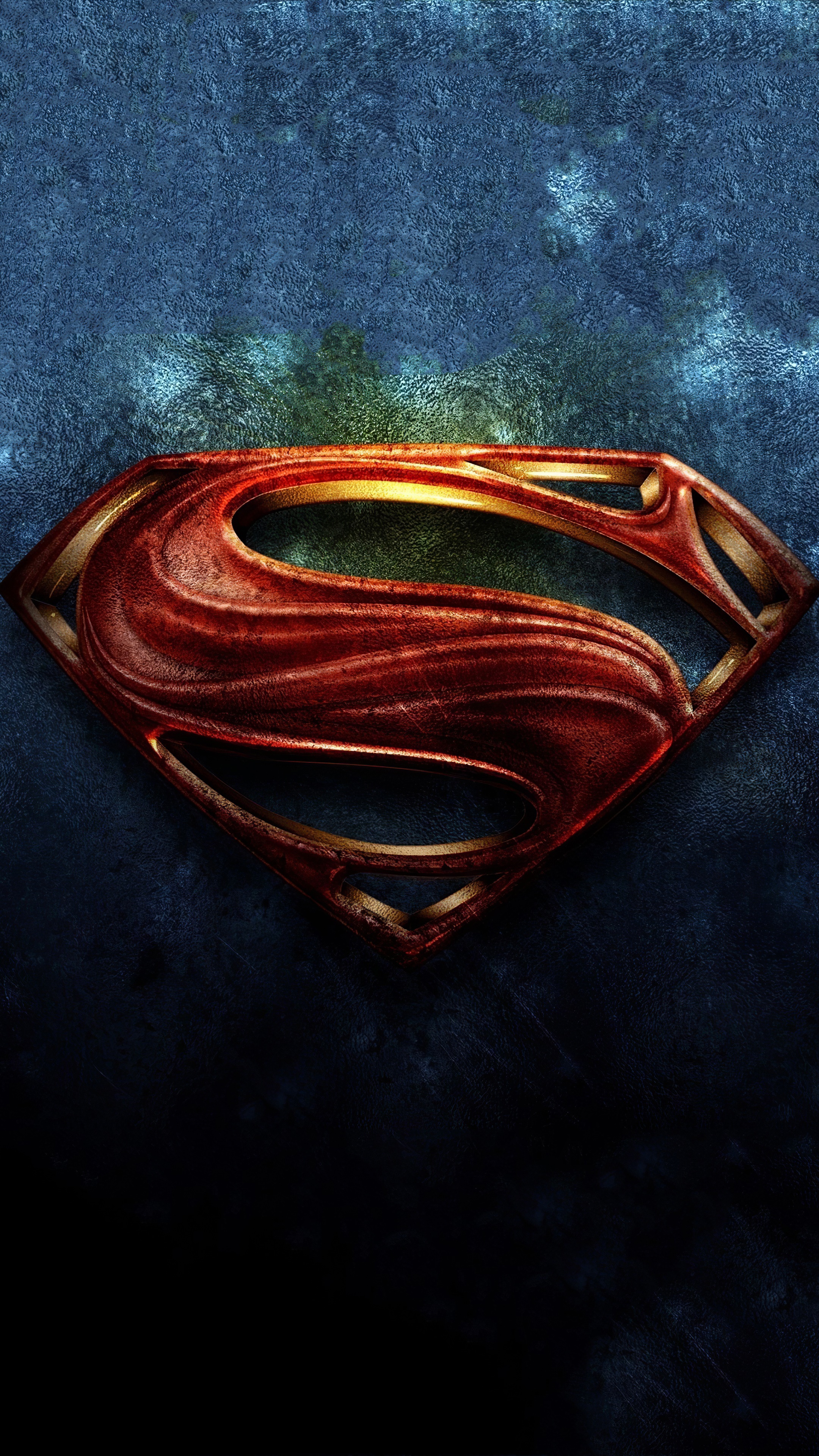 Superman logo 4K HD Phone Wallpaper