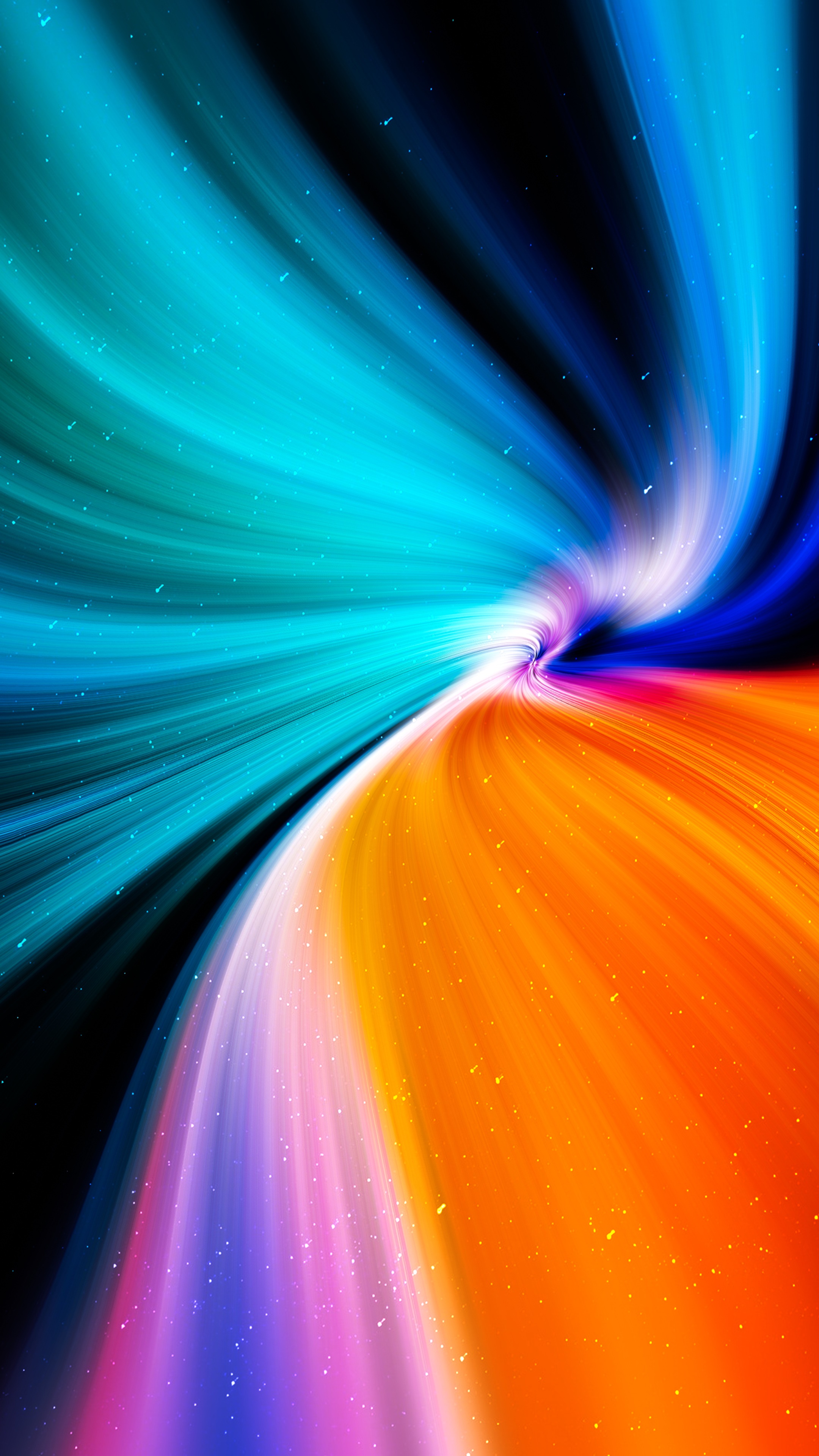 Abstract digital art with colorful light streaks HD Phone Wallpaper