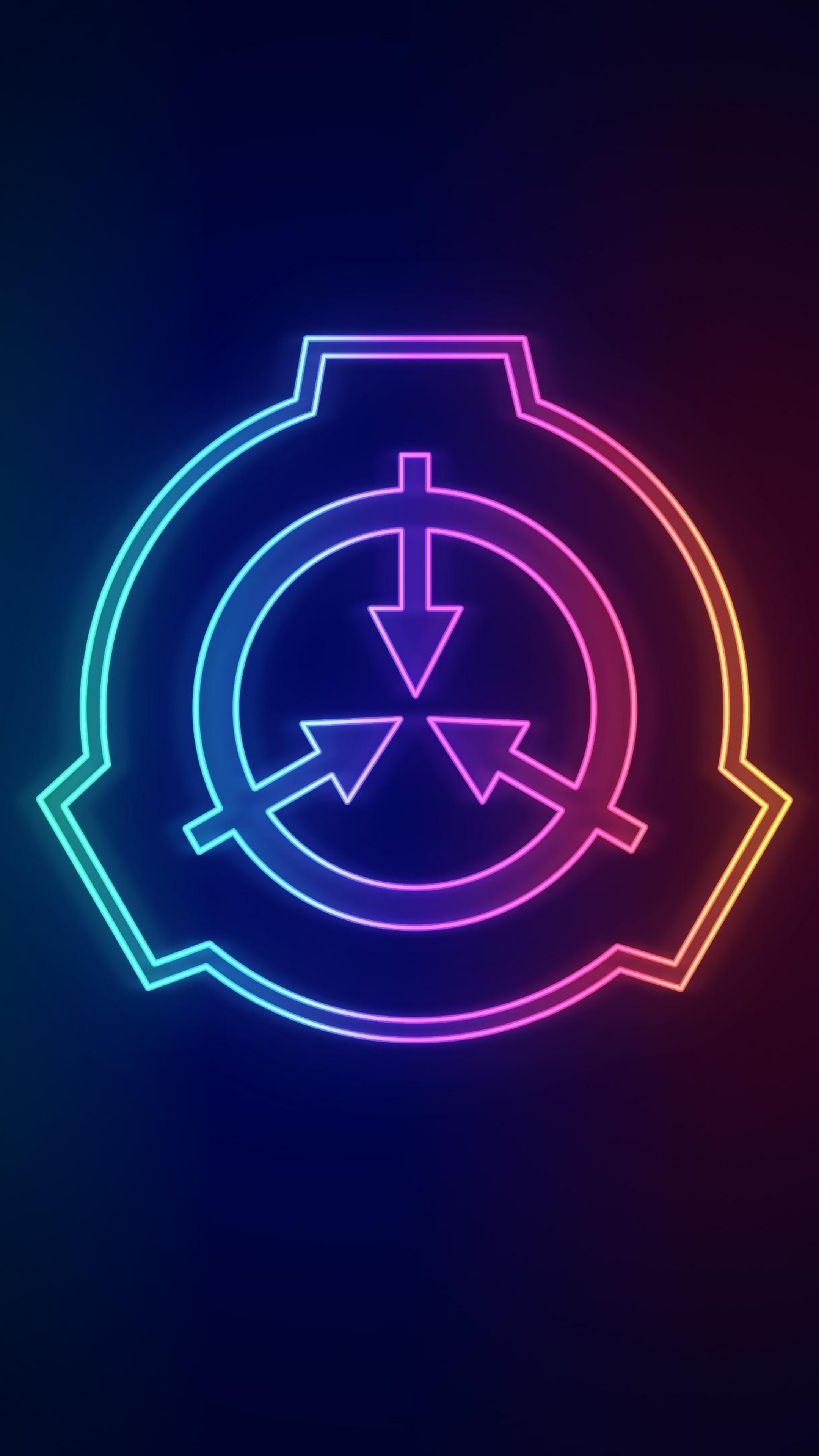 SCP Foundation logo neon HD Phone Wallpaper