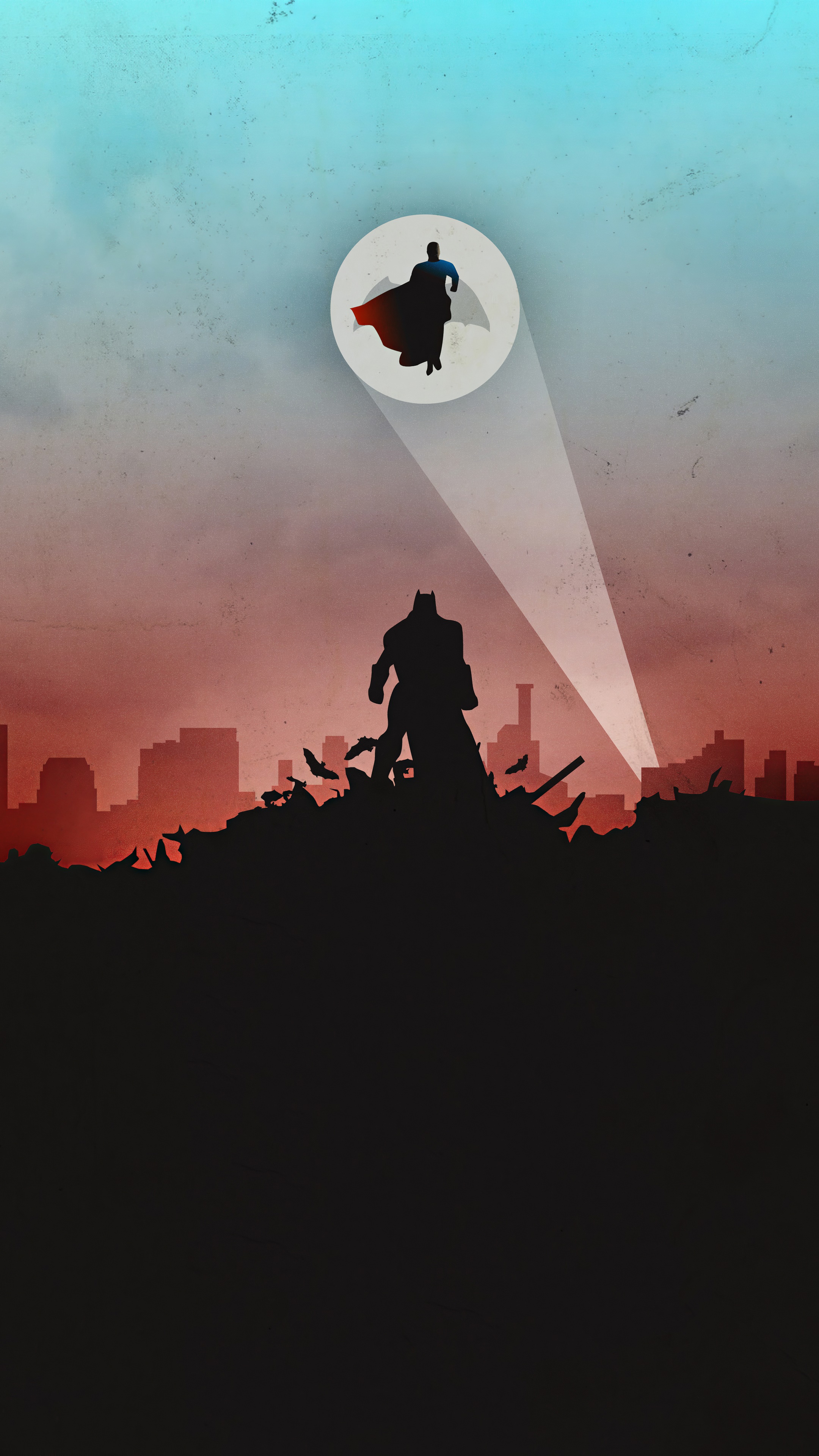 Batman and Superman artwork 4K HD Phone Wallpaper