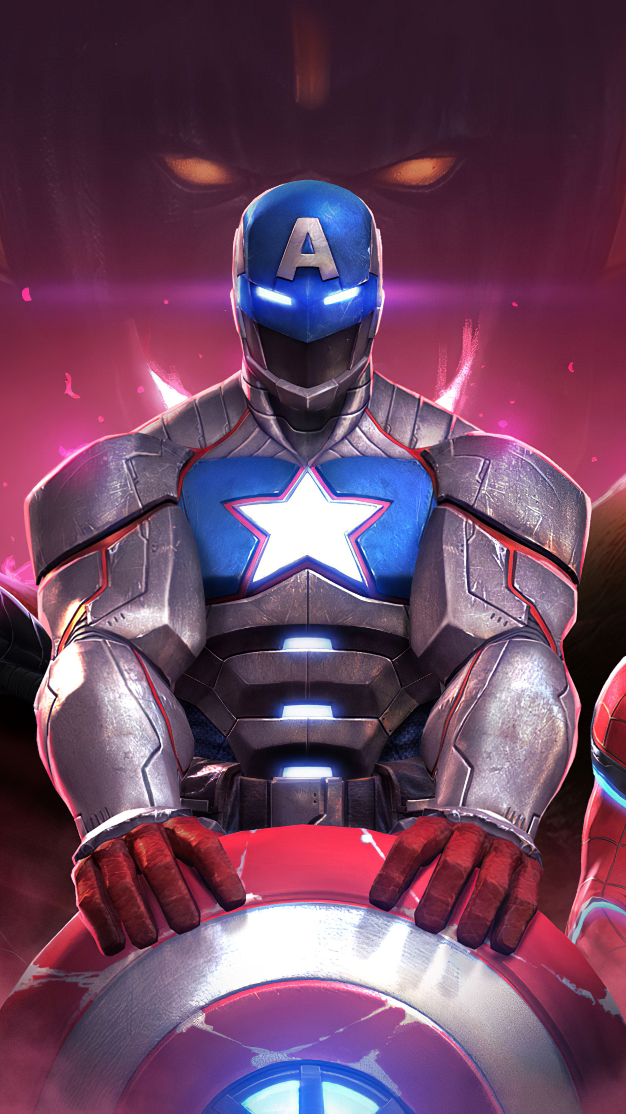 Captain America from Marvel Contest of Champions 4K HD Phone Wallpaper