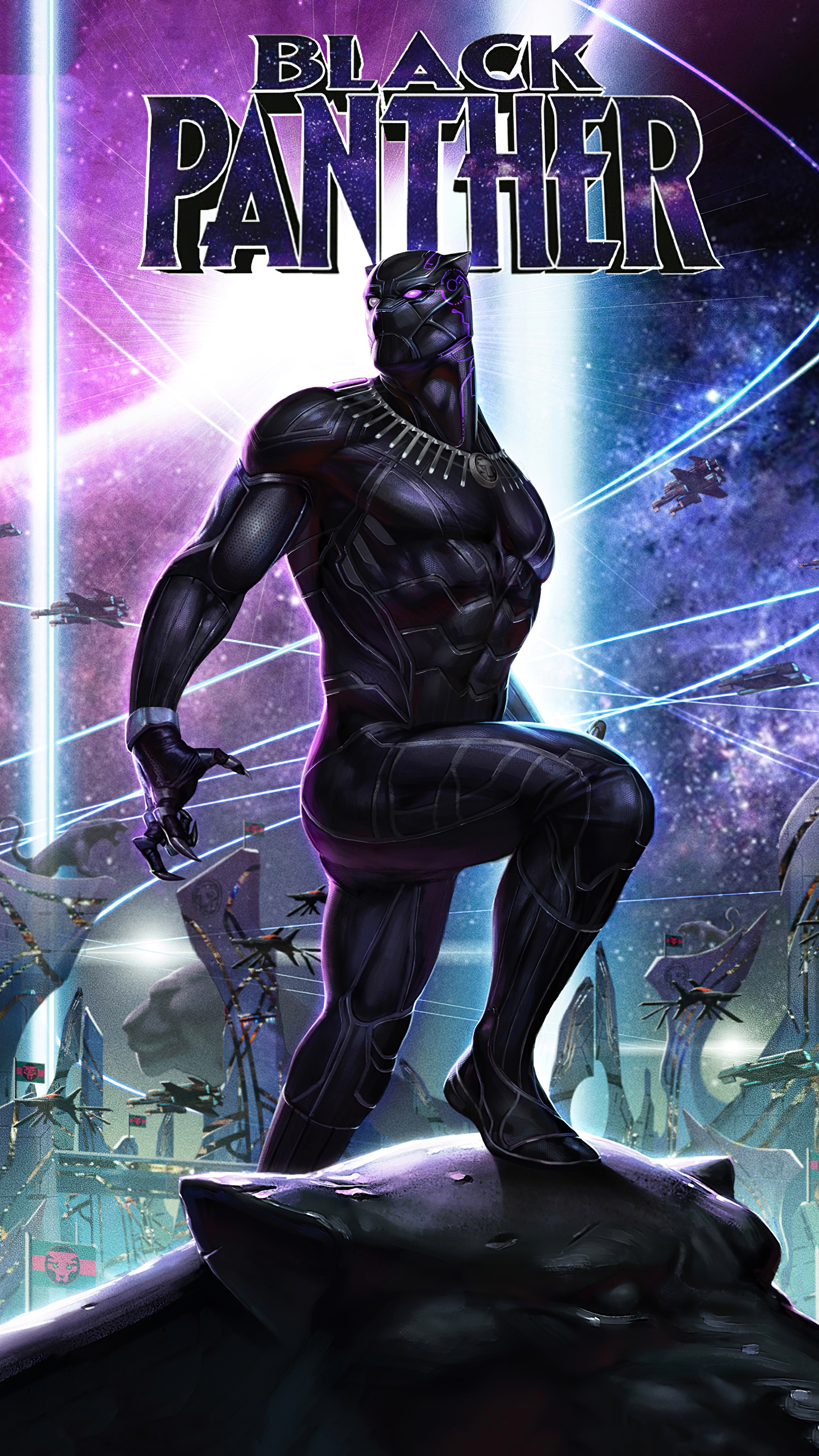 Black Panther from Marvel Comics HD Phone Wallpaper