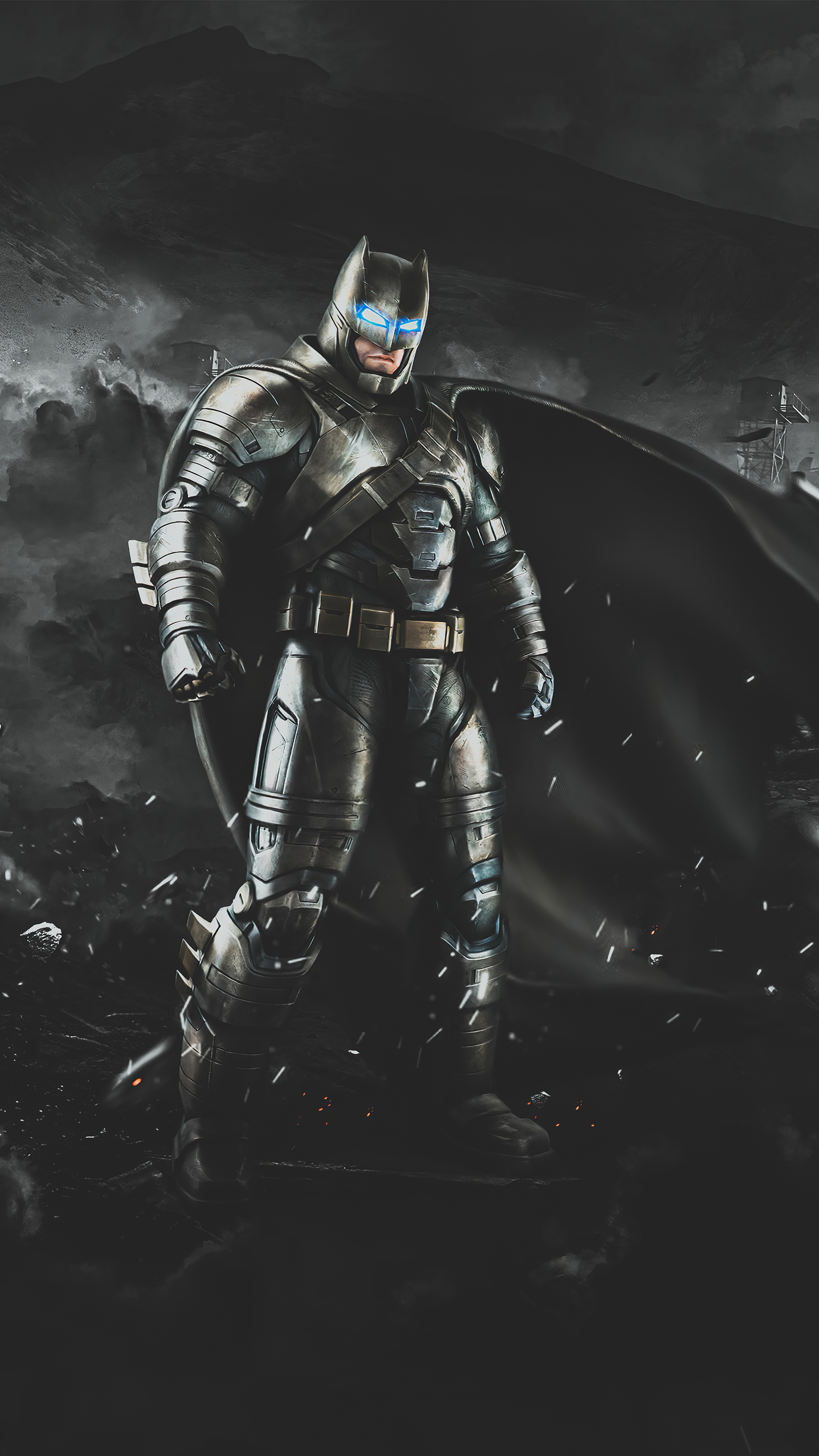 Batman in Armored Suit Artwork HD Phone Wallpaper