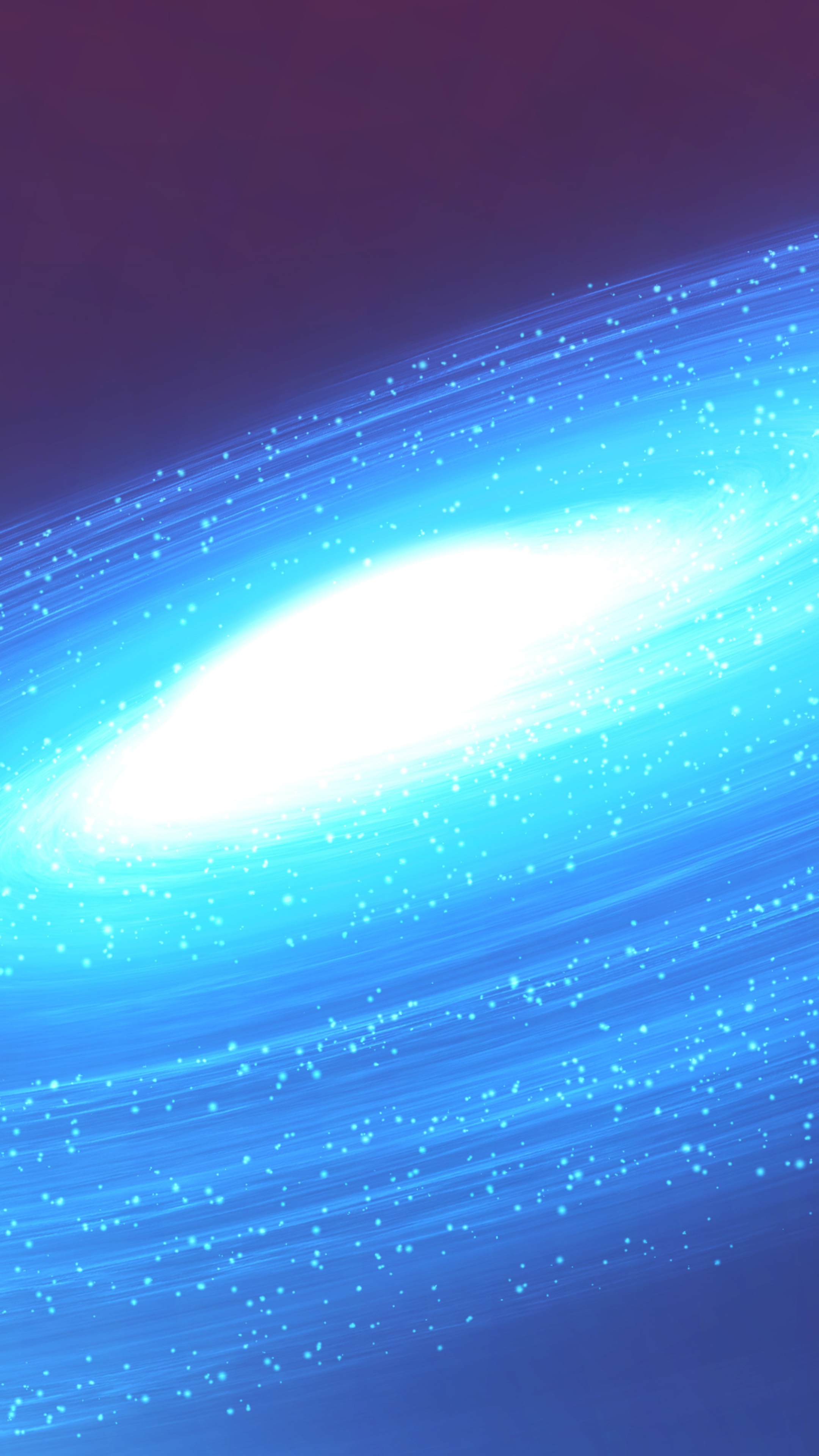 Digital art of a blue galaxy with a bright center HD Phone Wallpaper
