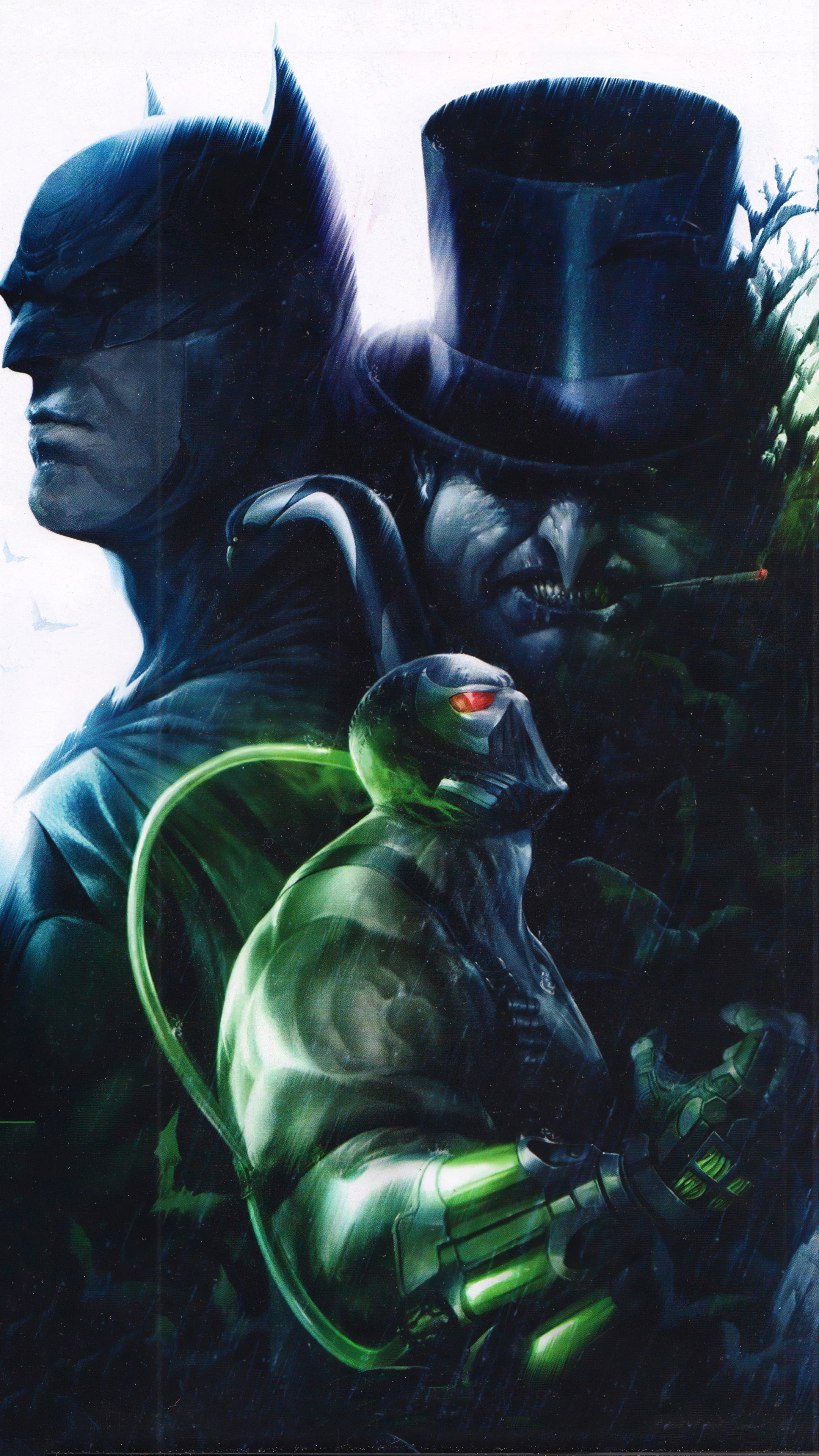 Batman, Penguin, and Bane from DC Comics HD Phone Wallpaper