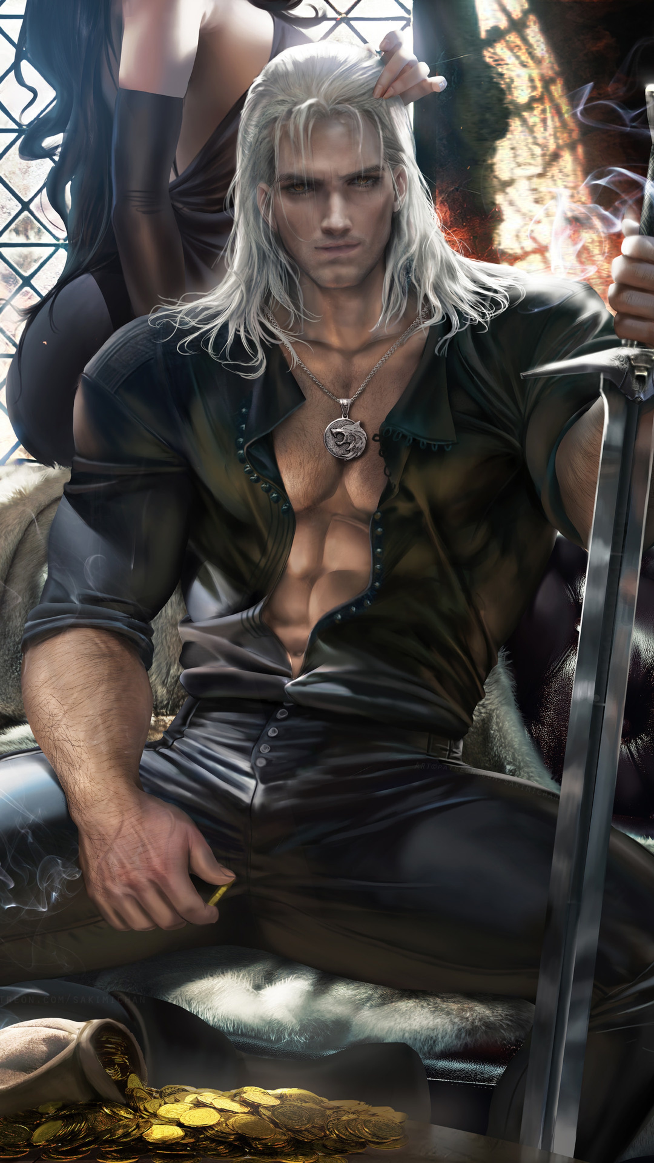 Geralt of Rivia from The Witcher 3 HD Phone Wallpaper