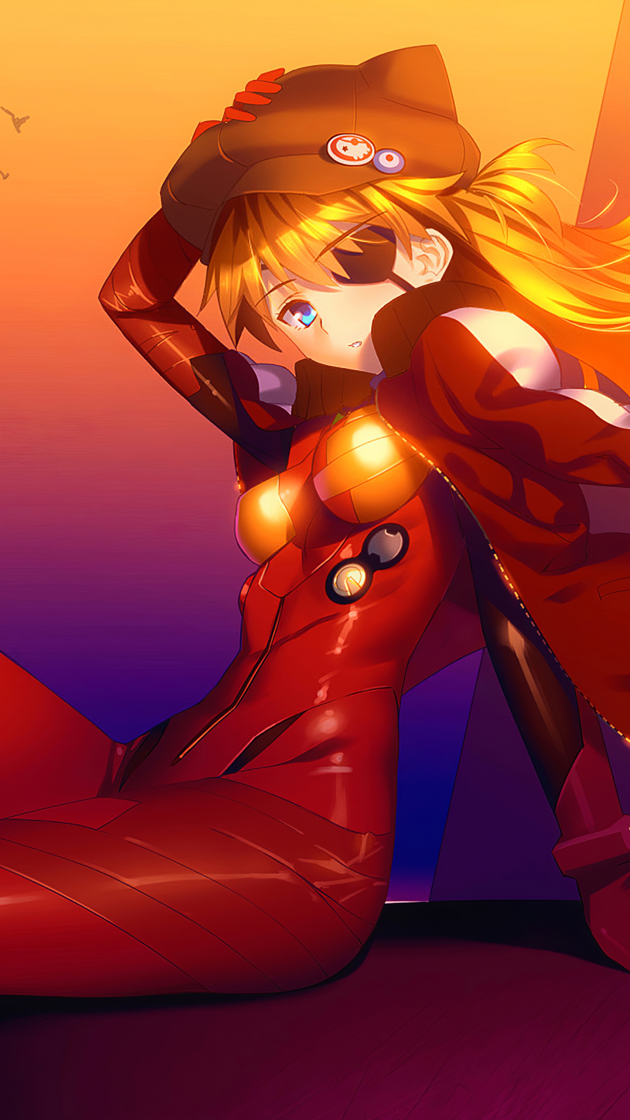 Asuka Langley Soryu from Neon Genesis Evangelion HD Phone Wallpaper