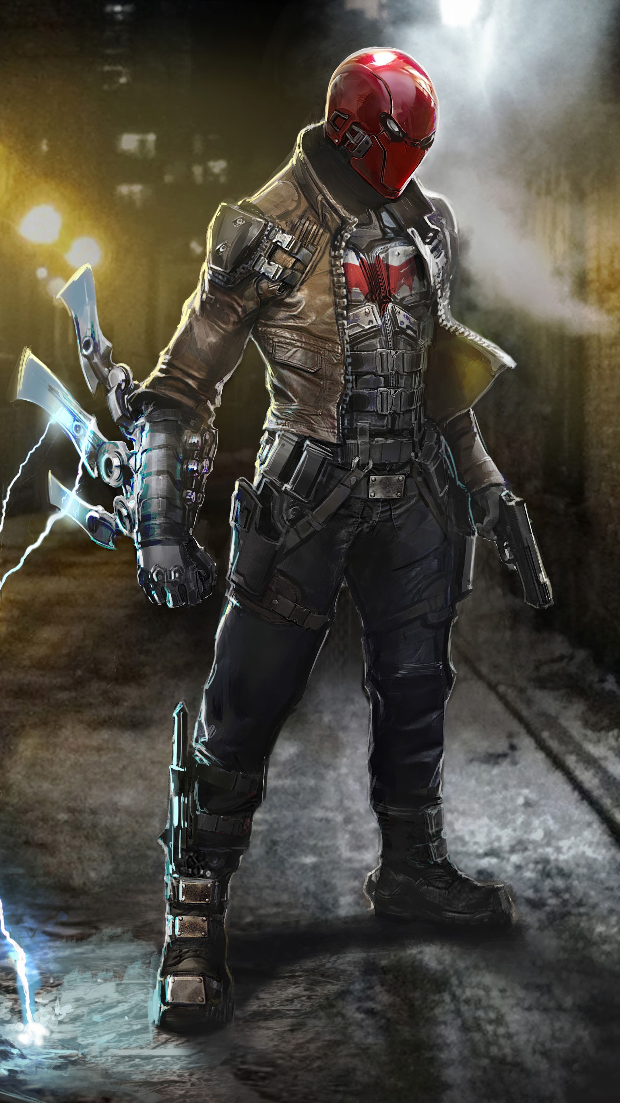 Red Hood from DC Comics artwork HD Phone Wallpaper
